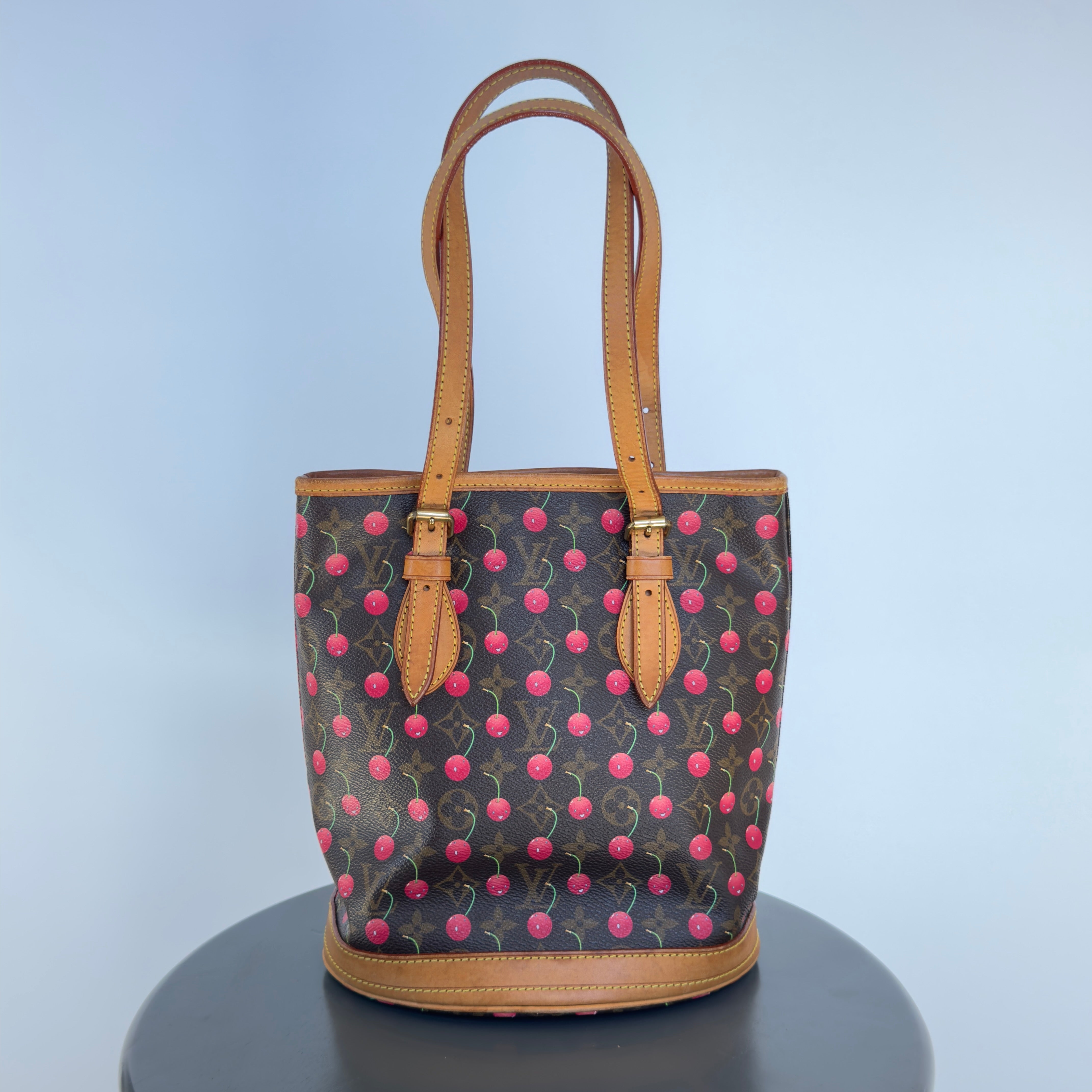 Louis Vuitton Takashi Murakami Cerises Bucket Bag With Pouch - Queen May