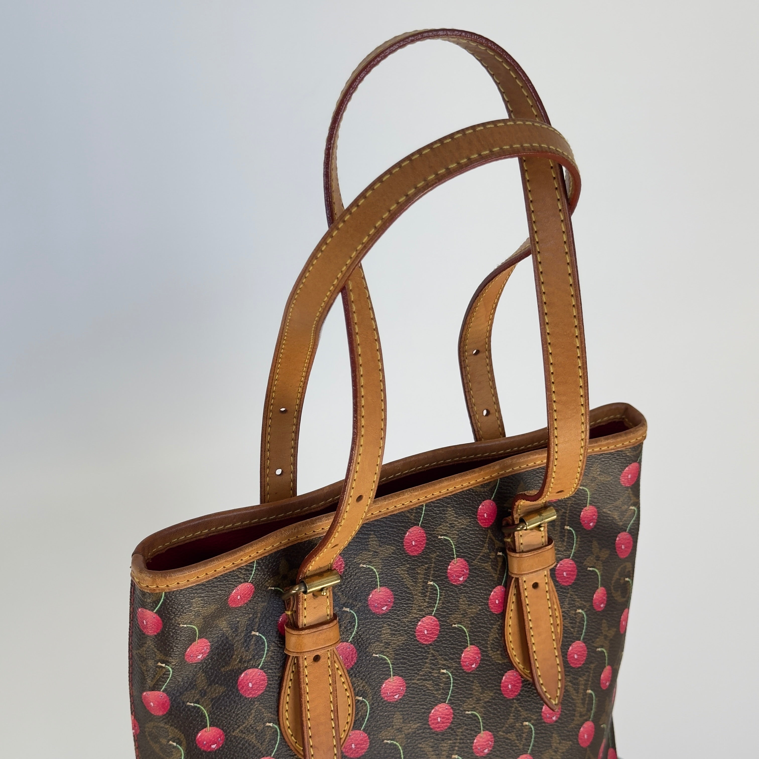 Louis Vuitton Takashi Murakami Cerises Bucket Bag With Pouch - Queen May