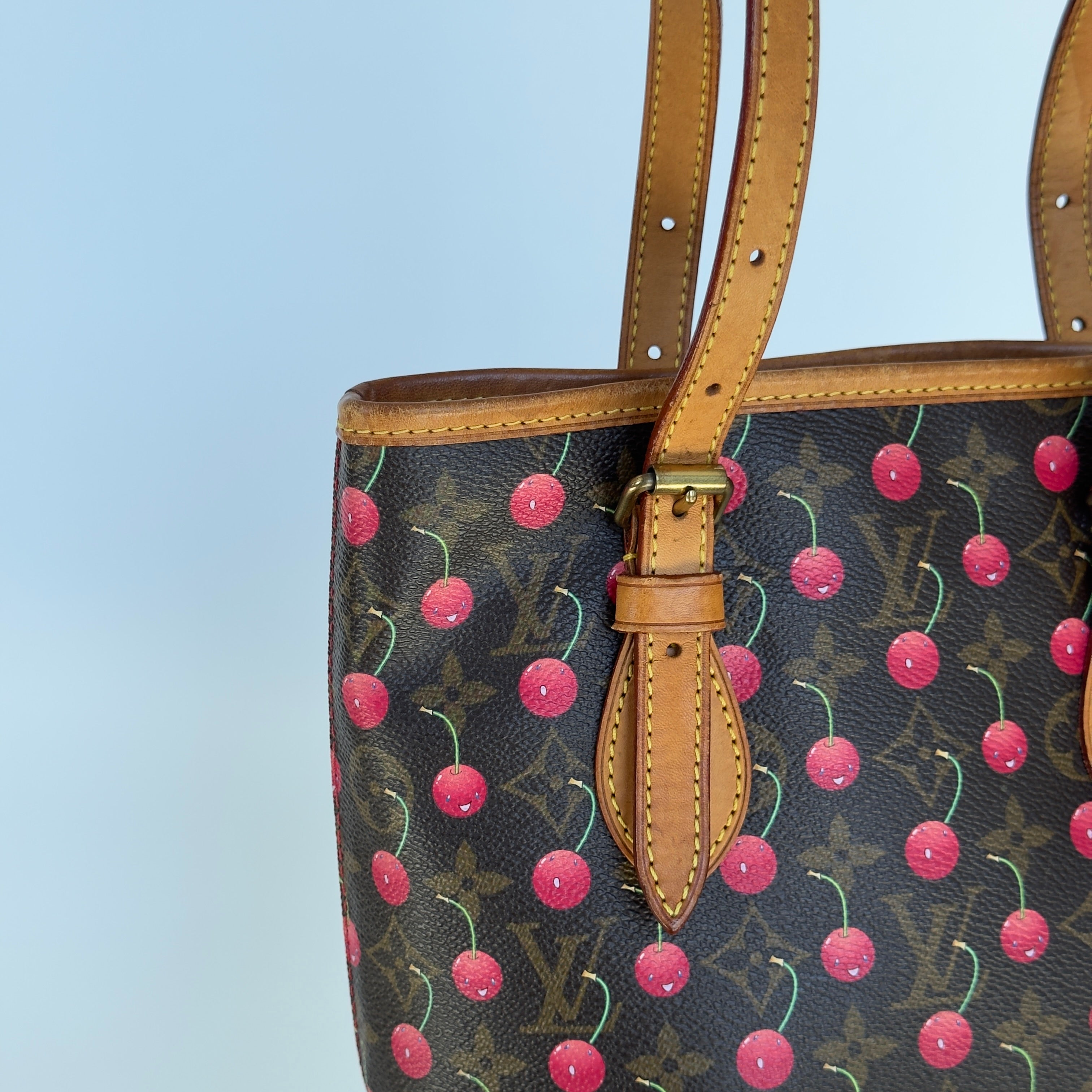 Louis Vuitton Takashi Murakami Cerises Bucket Bag With Pouch - Queen May