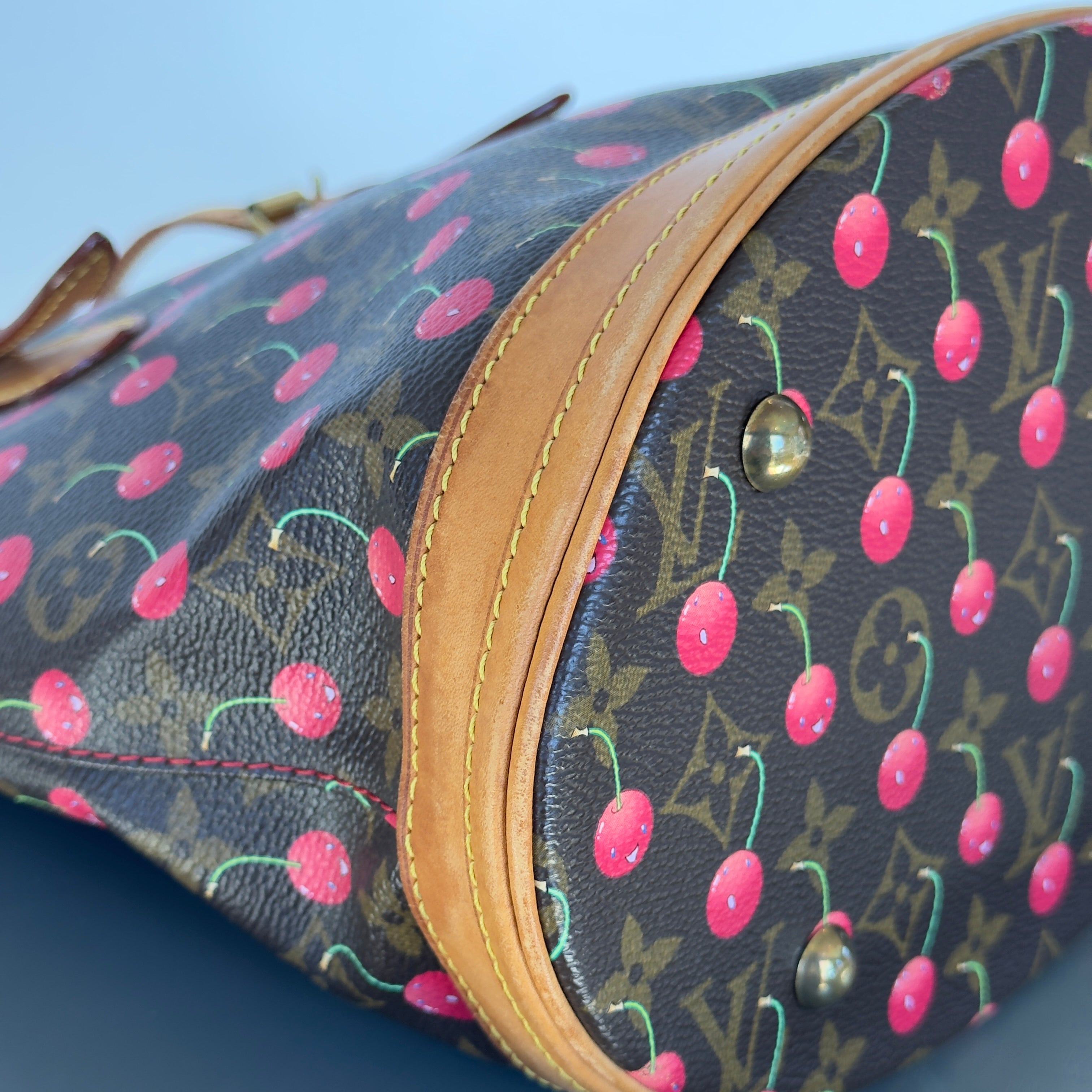 Louis Vuitton Takashi Murakami Cerises Bucket Bag With Pouch - Queen May