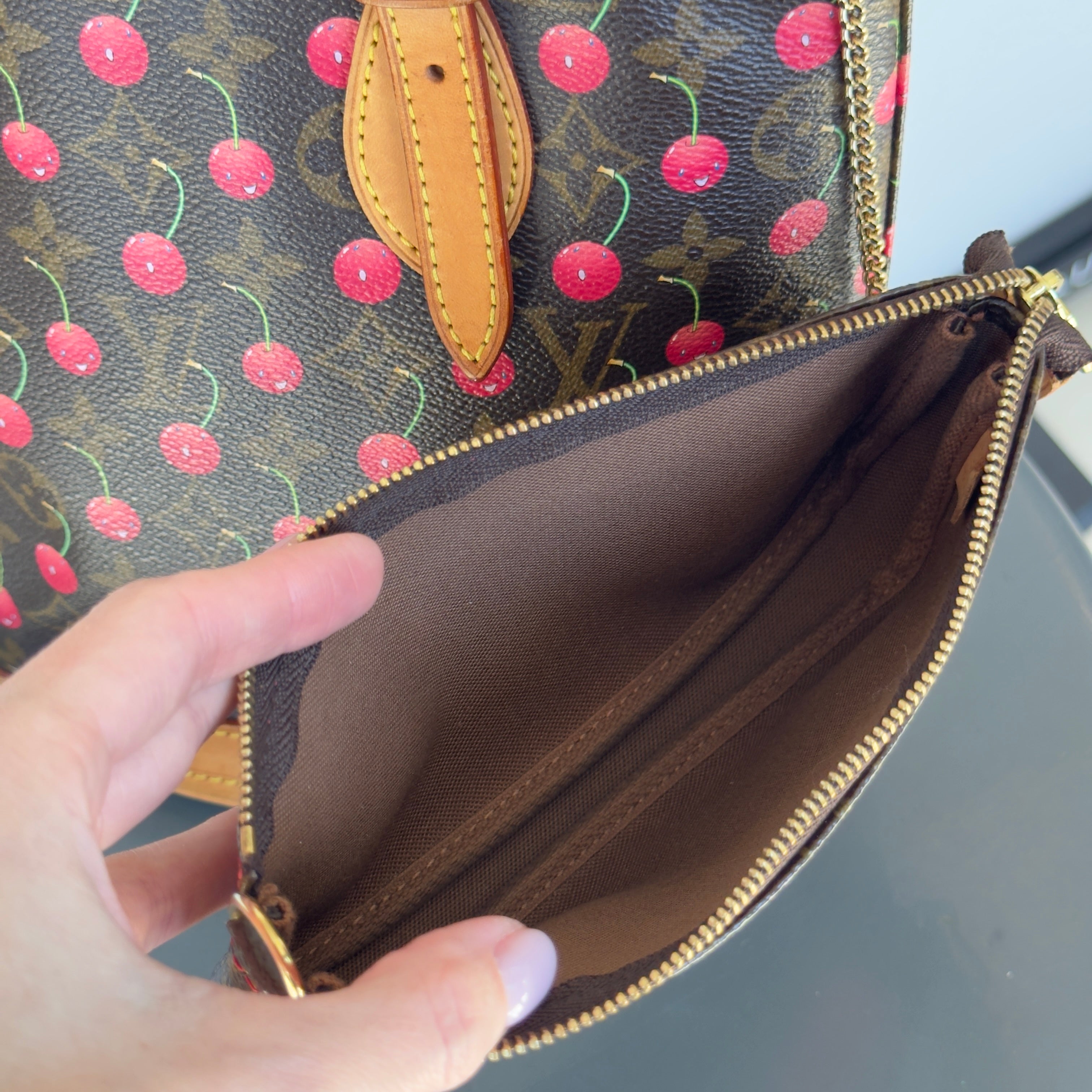 Louis Vuitton Takashi Murakami Cerises Bucket Bag With Pouch - Queen May