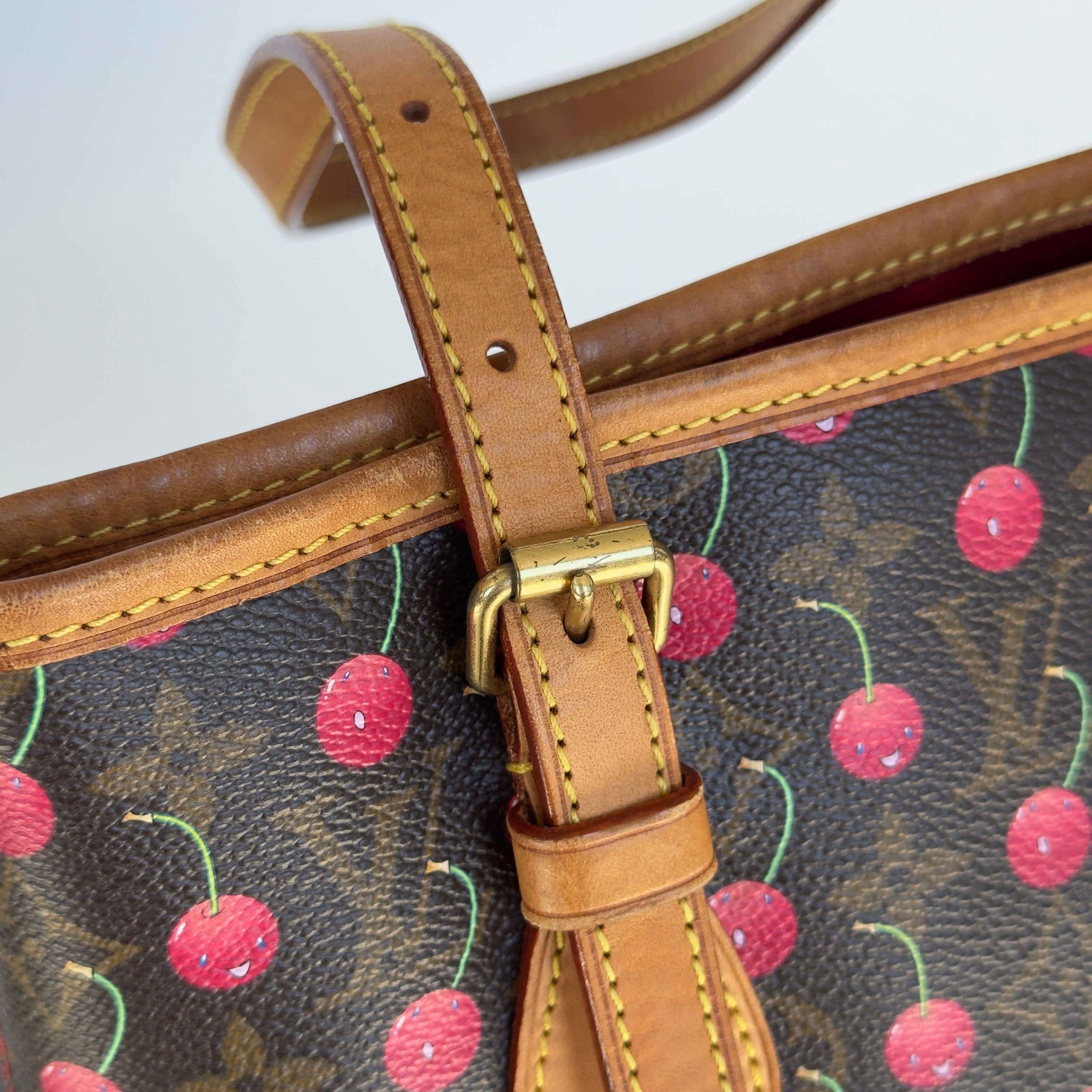 Louis Vuitton Takashi Murakami Cerises Bucket Bag With Pouch - Queen May