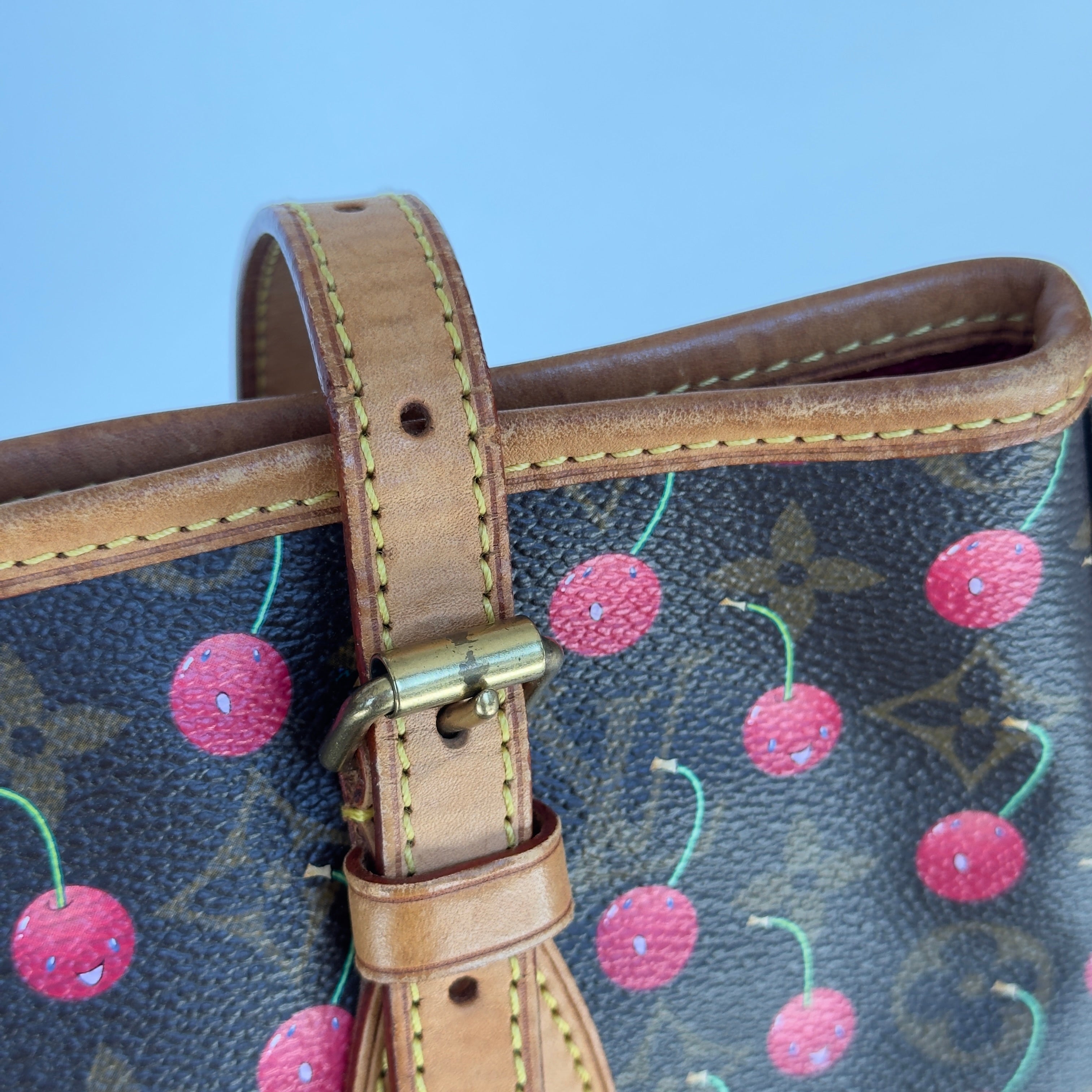 Louis Vuitton Takashi Murakami Cerises Bucket Bag With Pouch - Queen May