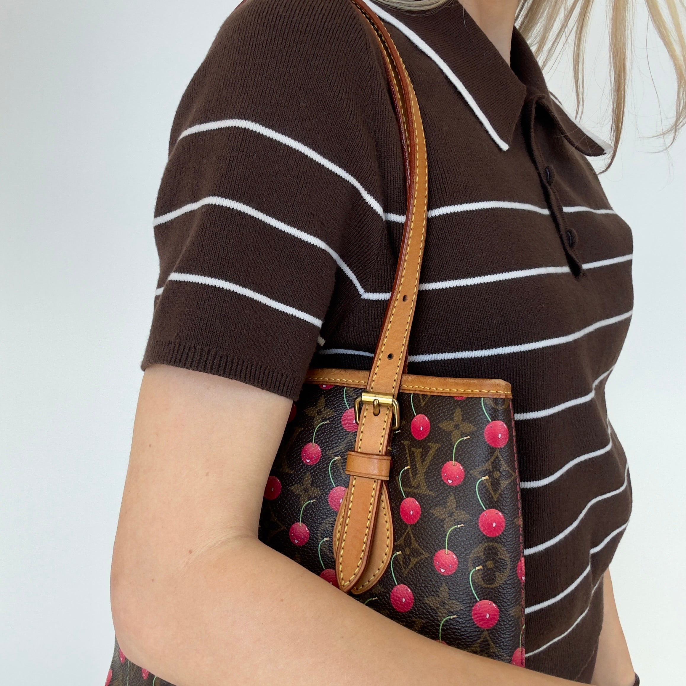 Louis Vuitton Takashi Murakami Cerises Bucket Bag With Pouch - Queen May