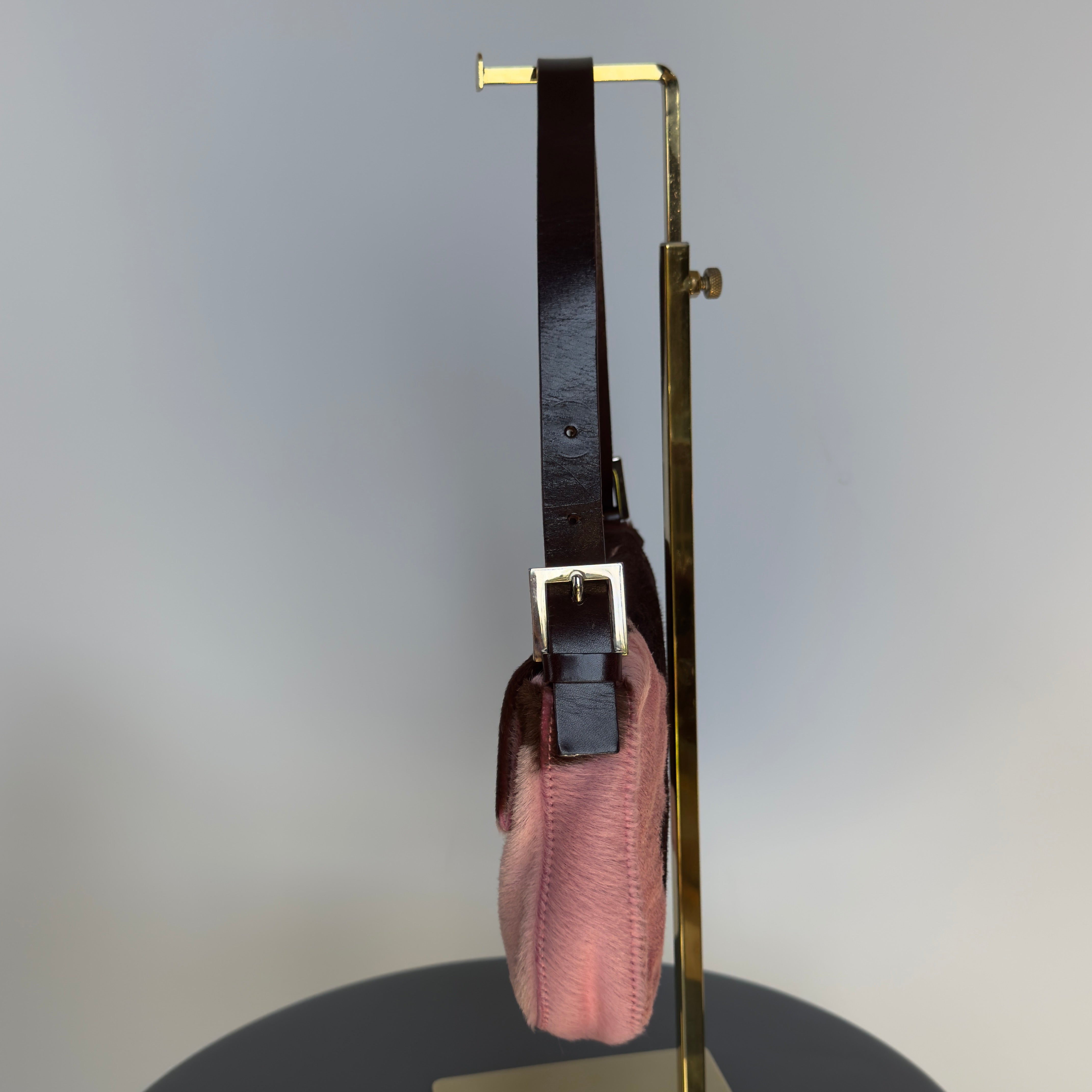 Rare Fendi Pink Cow Print Ponyhair Baguette - Queen May