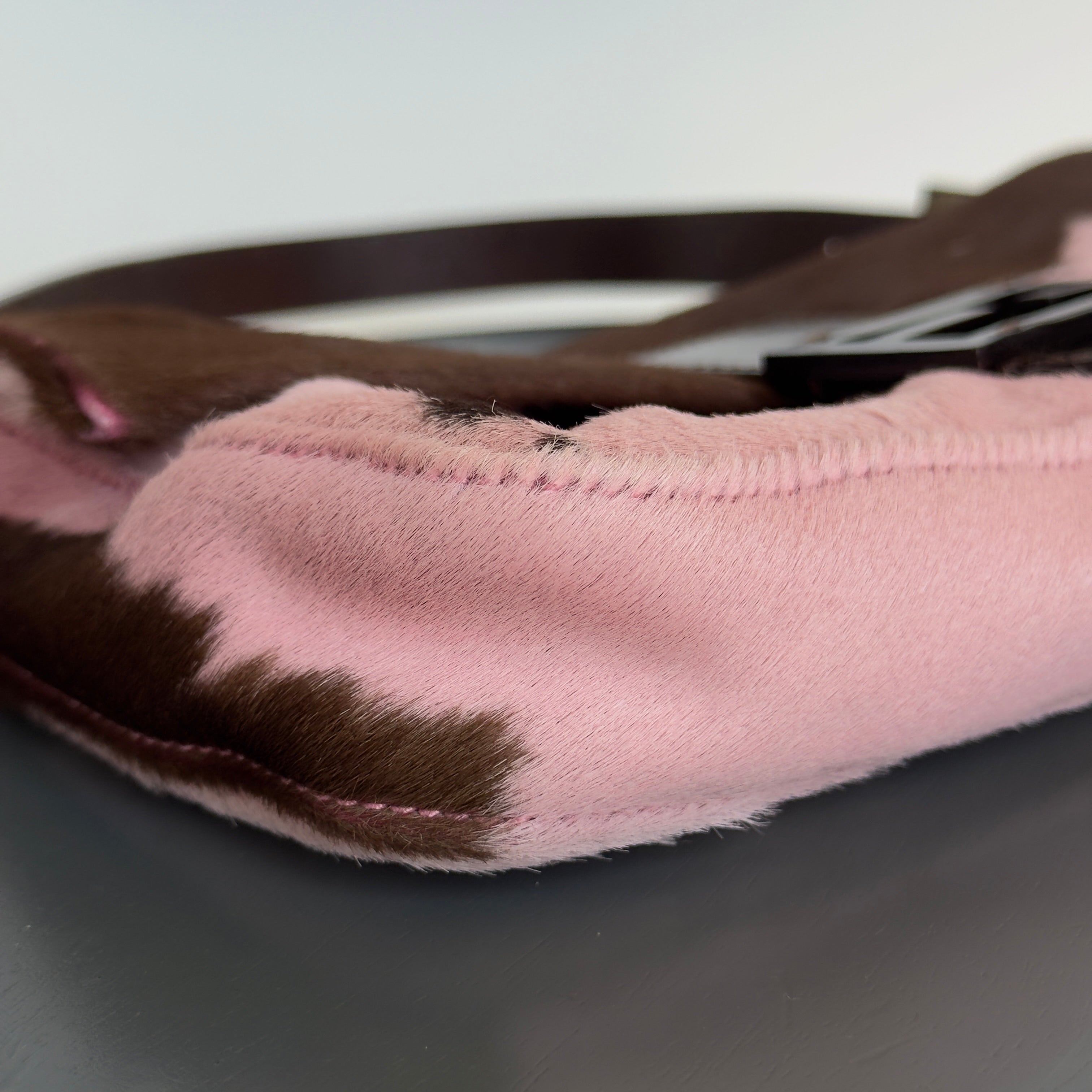 Rare Fendi Pink Cow Print Ponyhair Baguette - Queen May