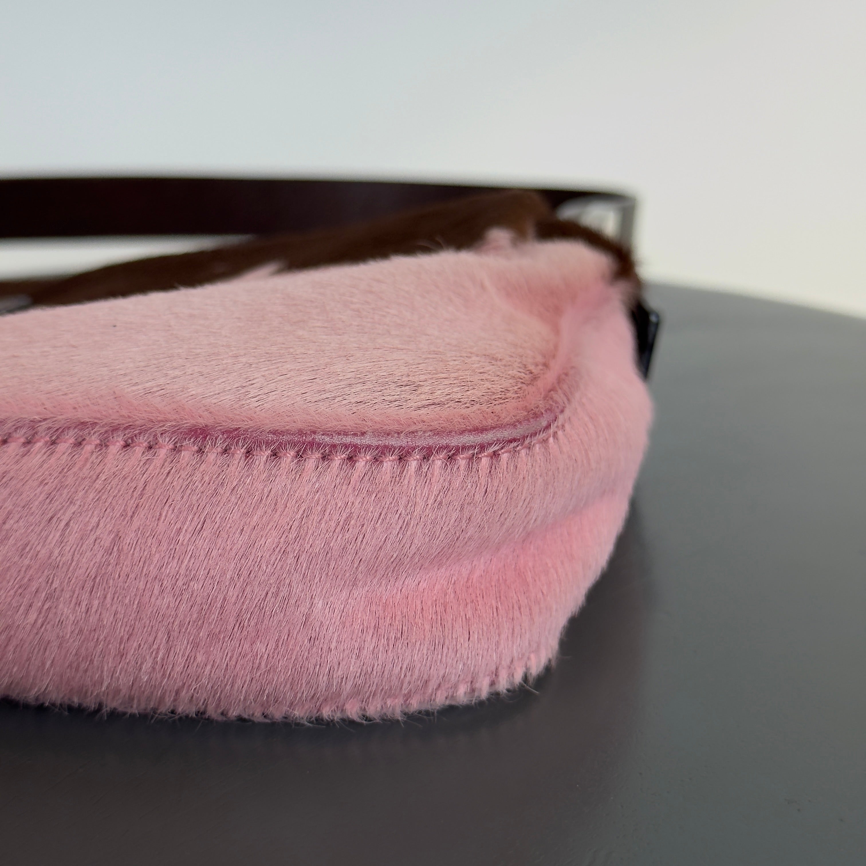 Rare Fendi Pink Cow Print Ponyhair Baguette - Queen May