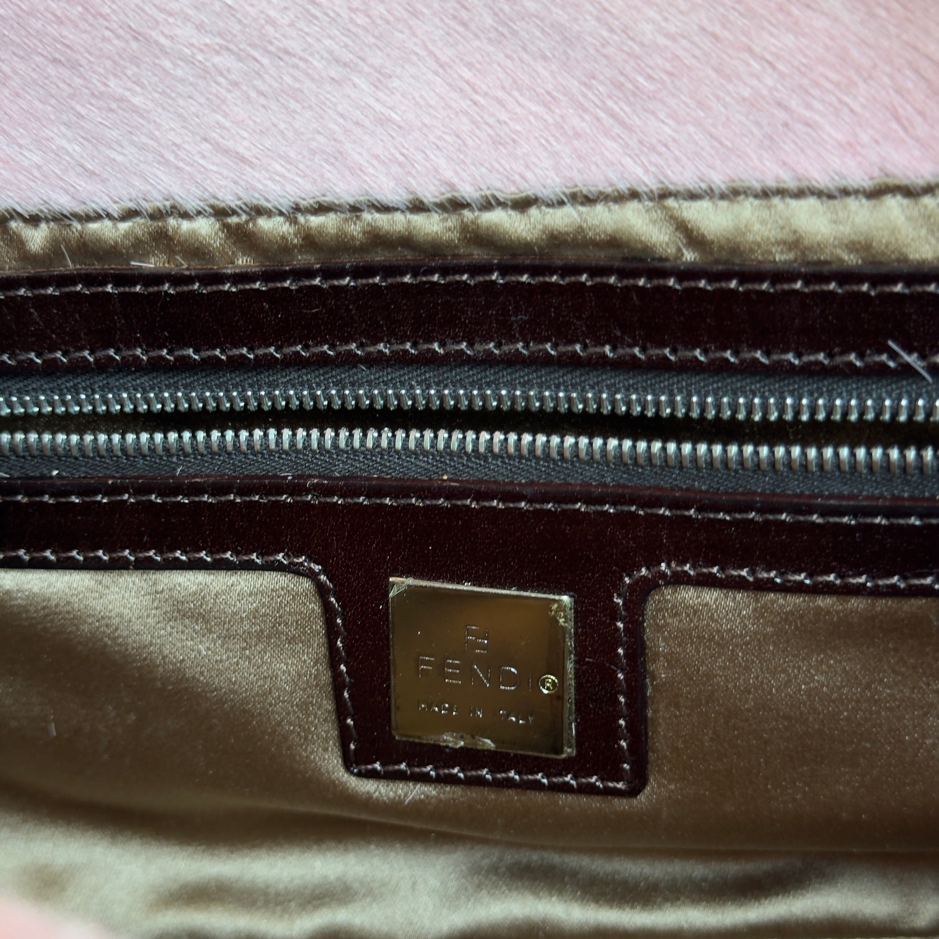 Rare Fendi Pink Cow Print Ponyhair Baguette - Queen May