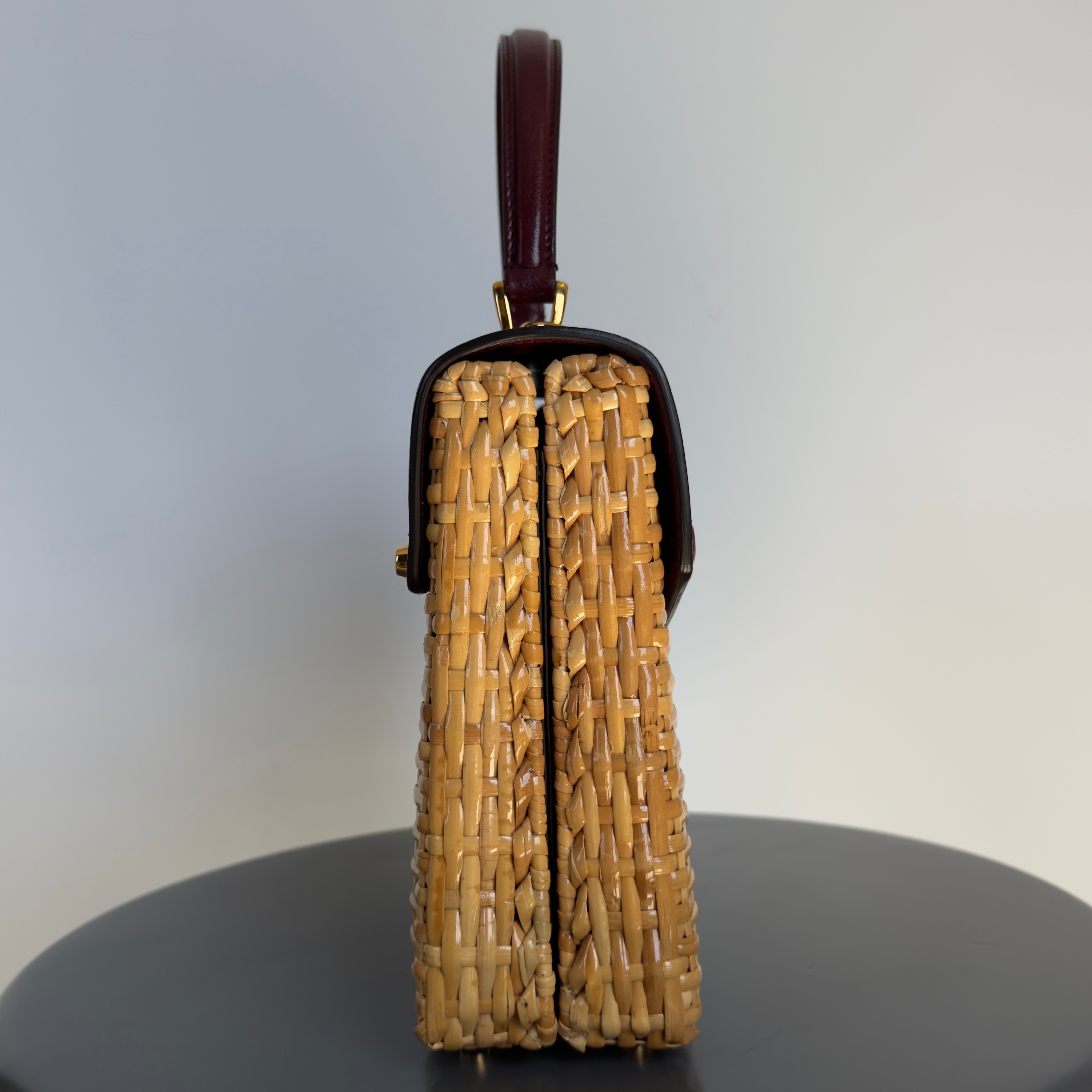 Gucci Wicker Sylvie Top Handle Bag - Queen May