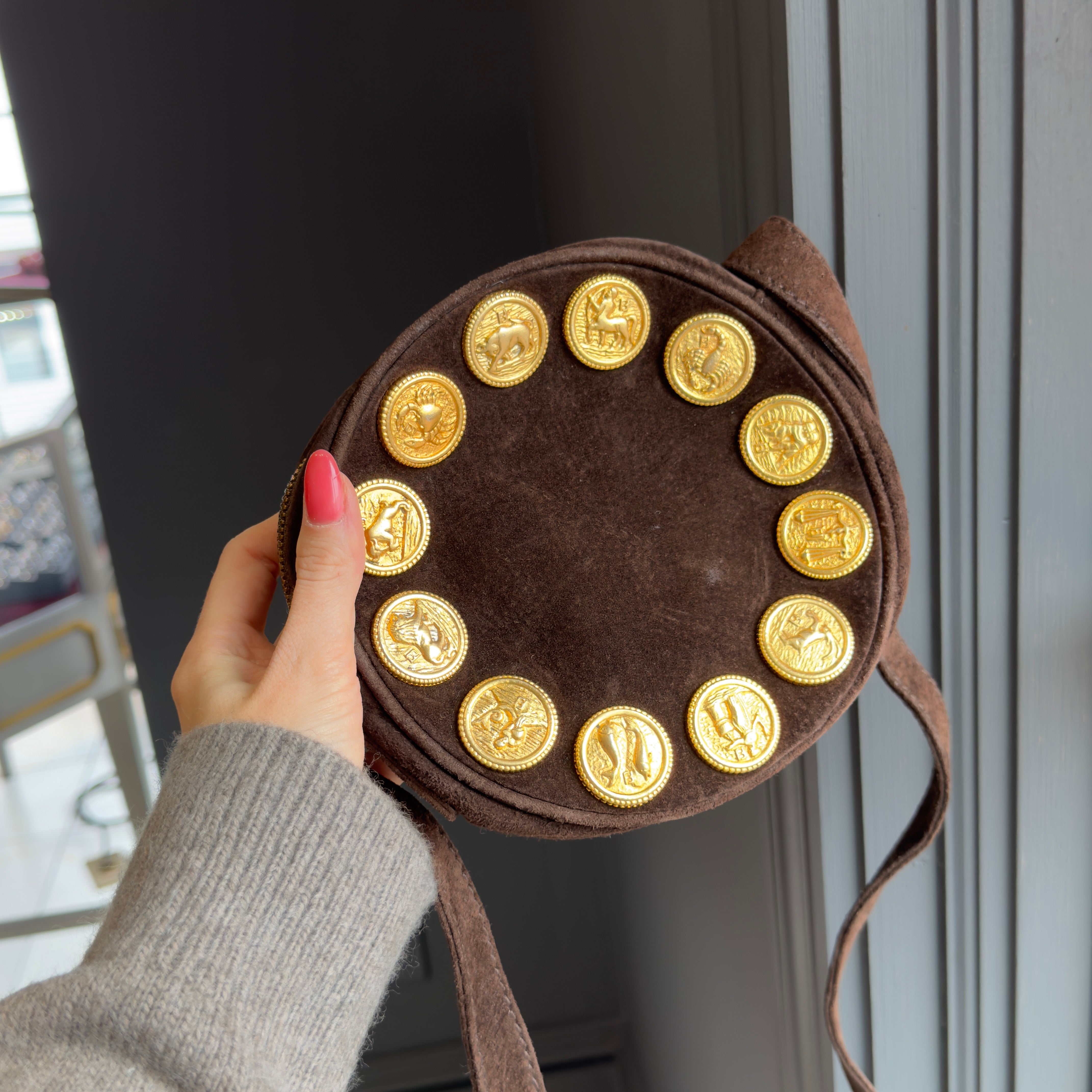 Rare Vintage Fendi Zodiac Bag Suede - Queen May