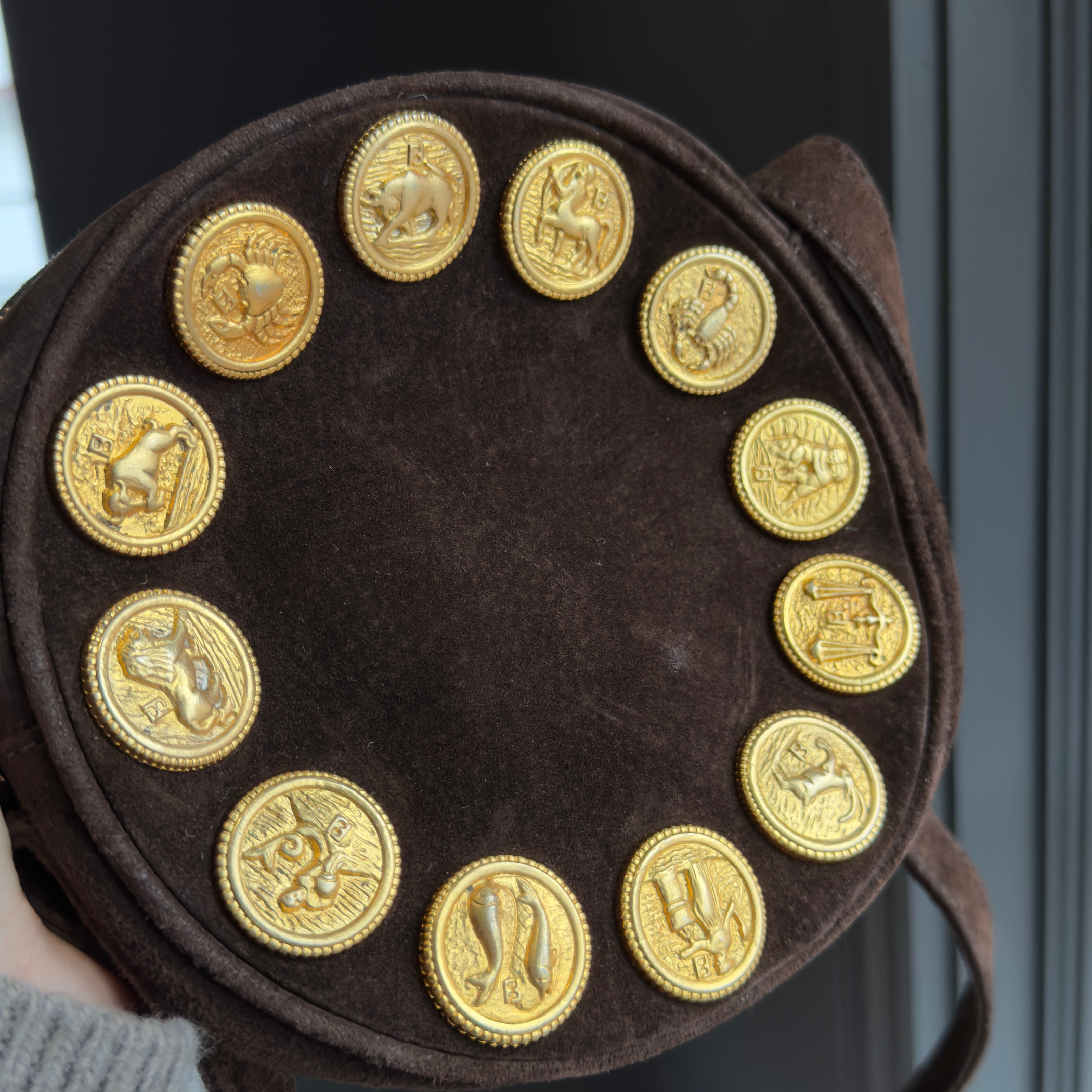 Rare Vintage Fendi Zodiac Bag Suede - Queen May