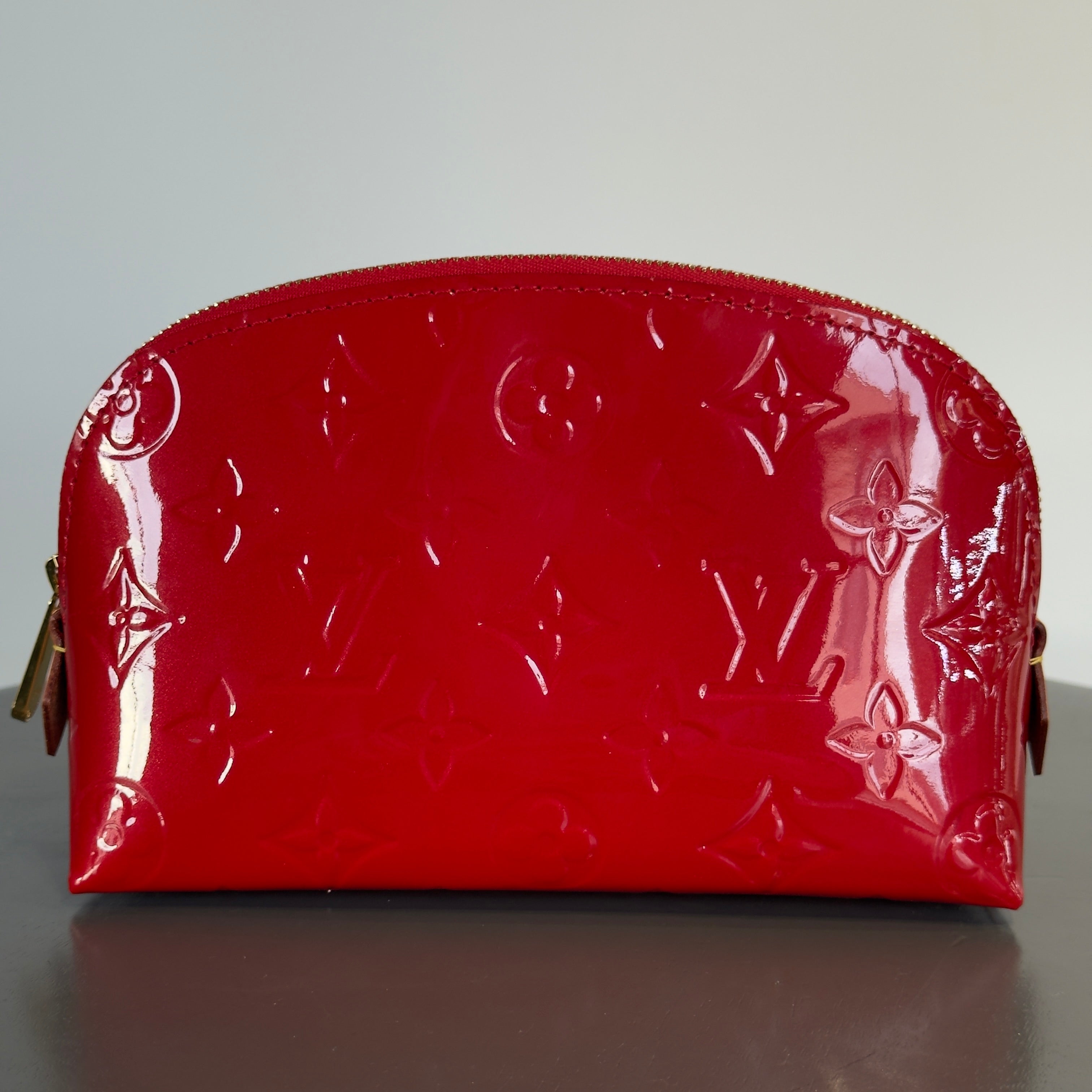 Louis Vuitton Red Vernis Cosmetic Pouch - Queen May