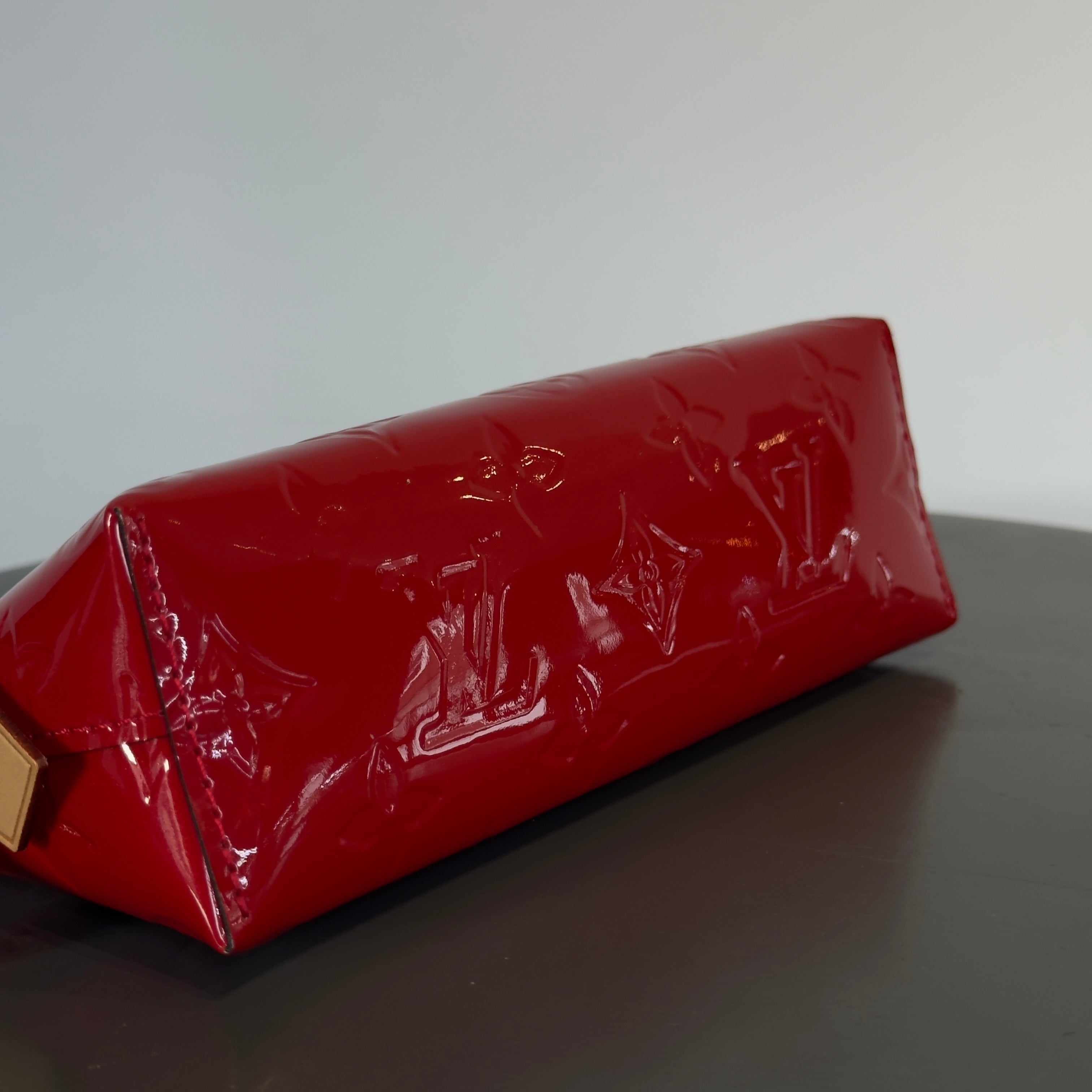 Louis Vuitton Red Vernis Cosmetic Pouch - Queen May