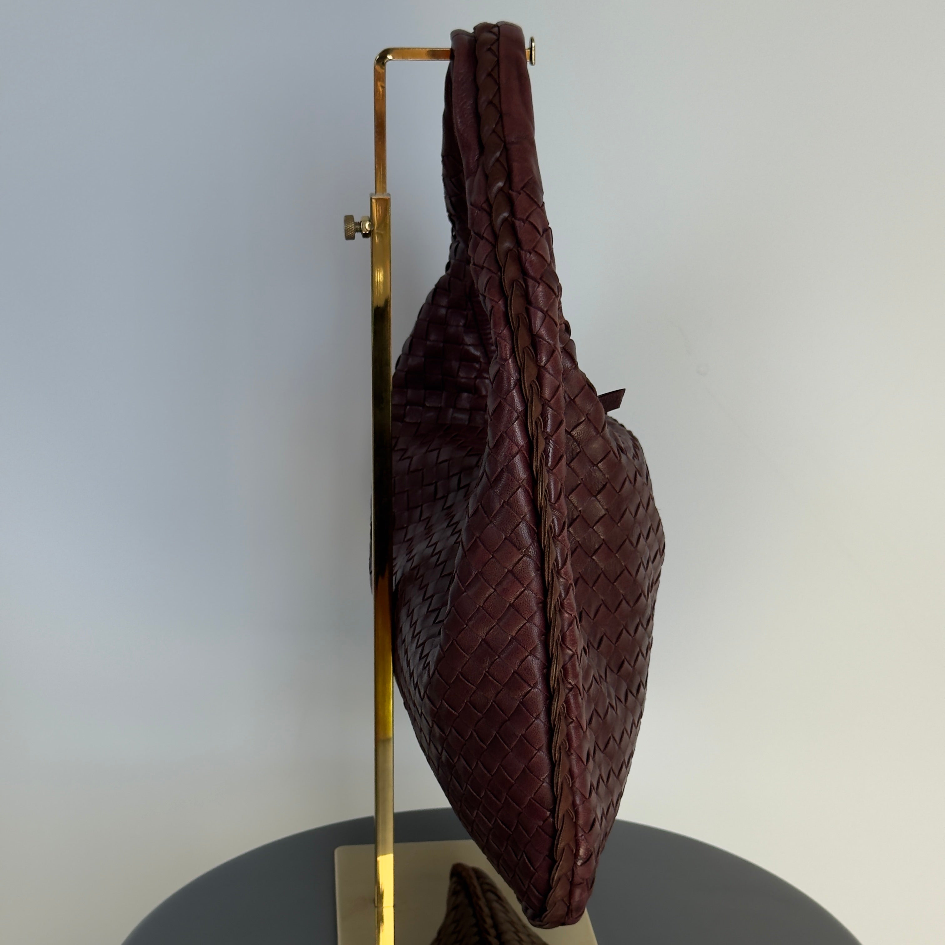 Bottega Veneta Intrecciato Hobo Maroon - Queen May
