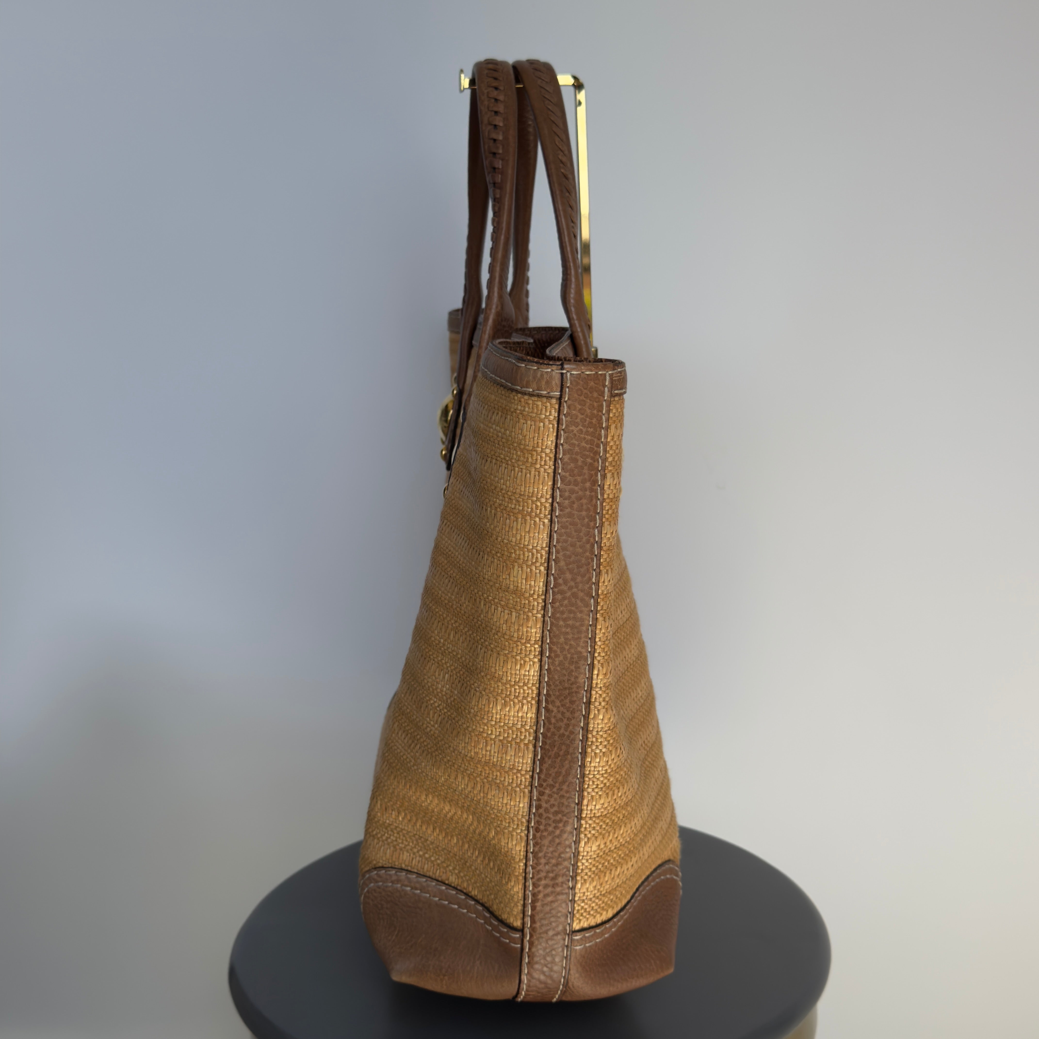 Gucci Raffia Sunset Tote - Queen May