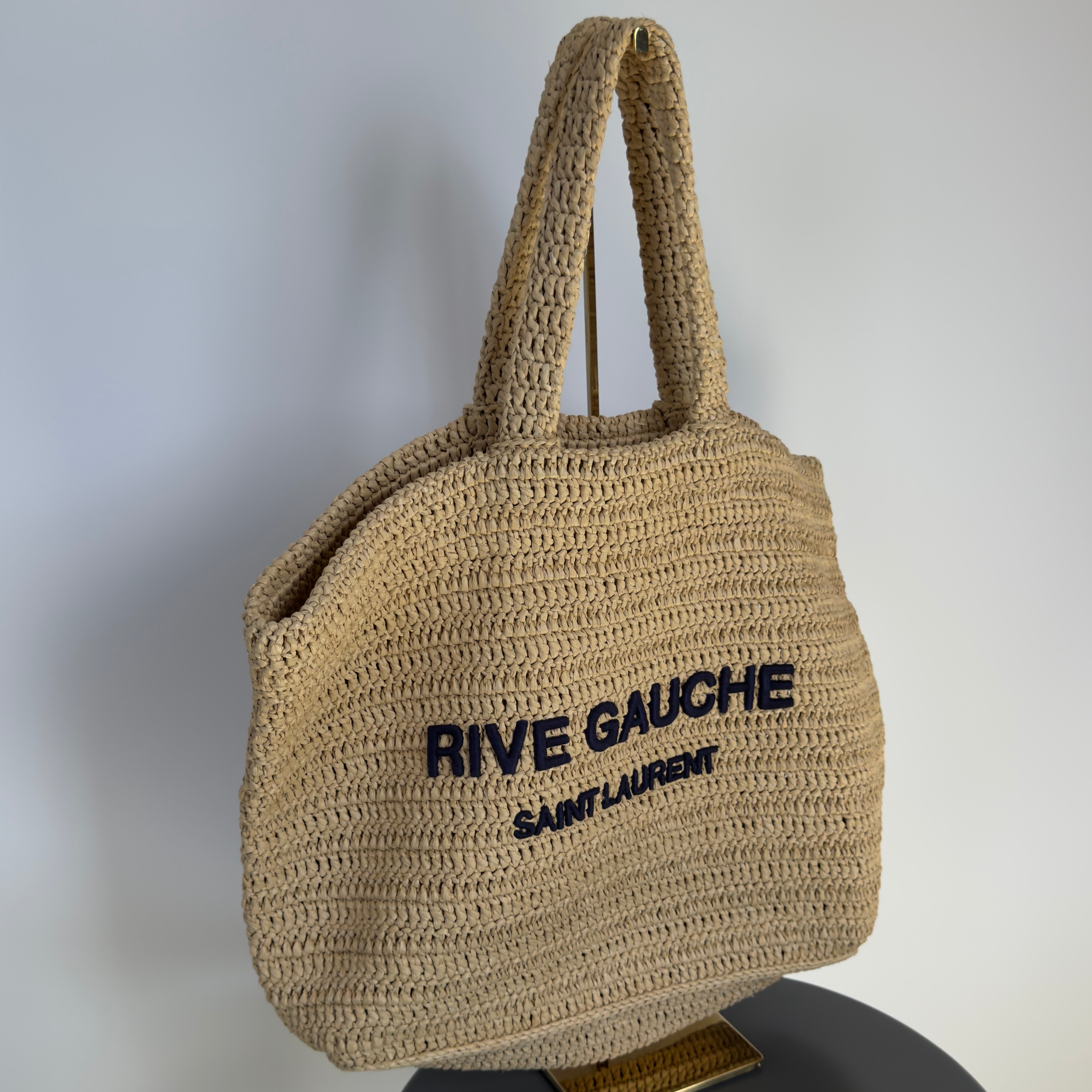 Saint Laurent Raffia Rive Gauche Tote - Queen May