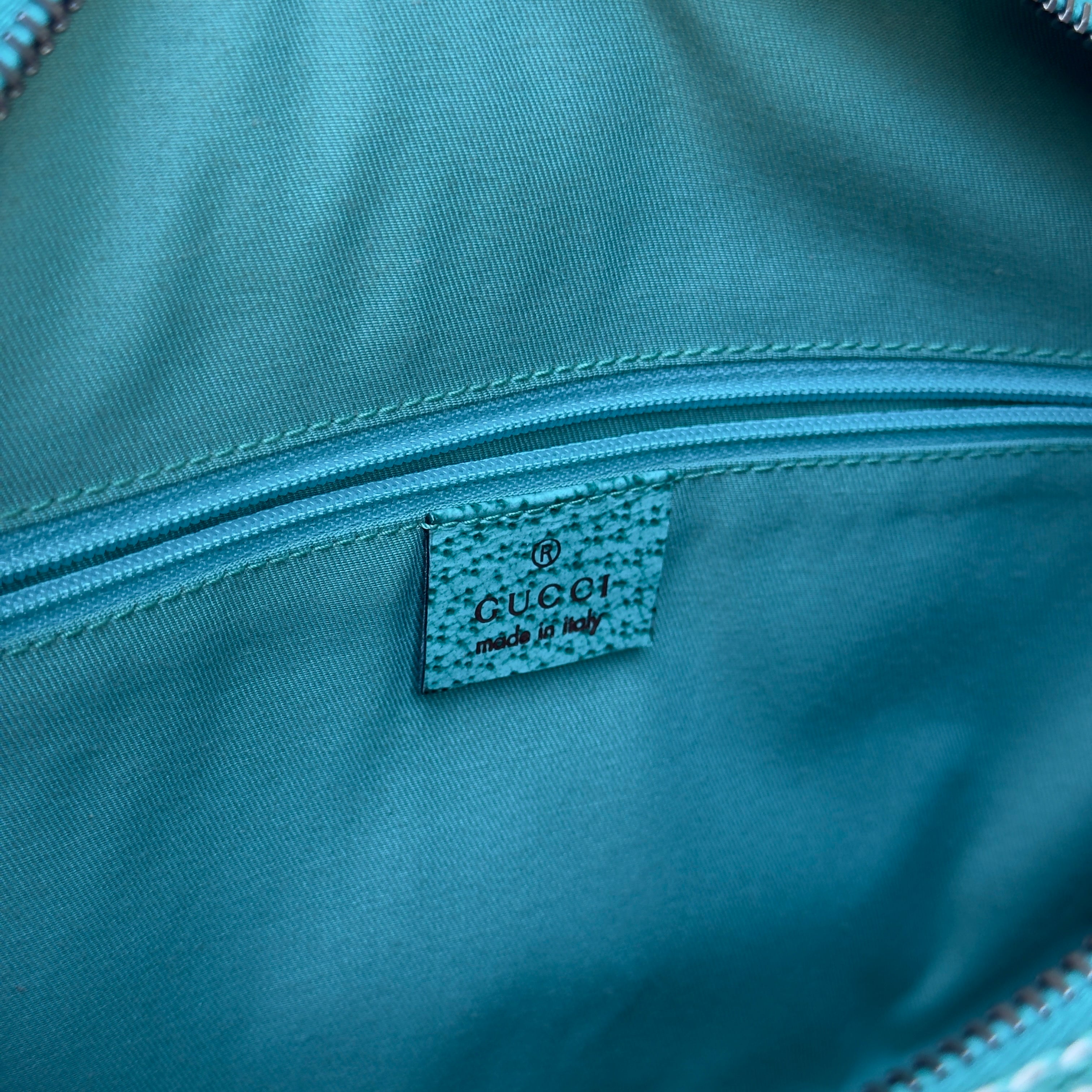 Gucci GG Canvas Boston Bag Teal - Queen May