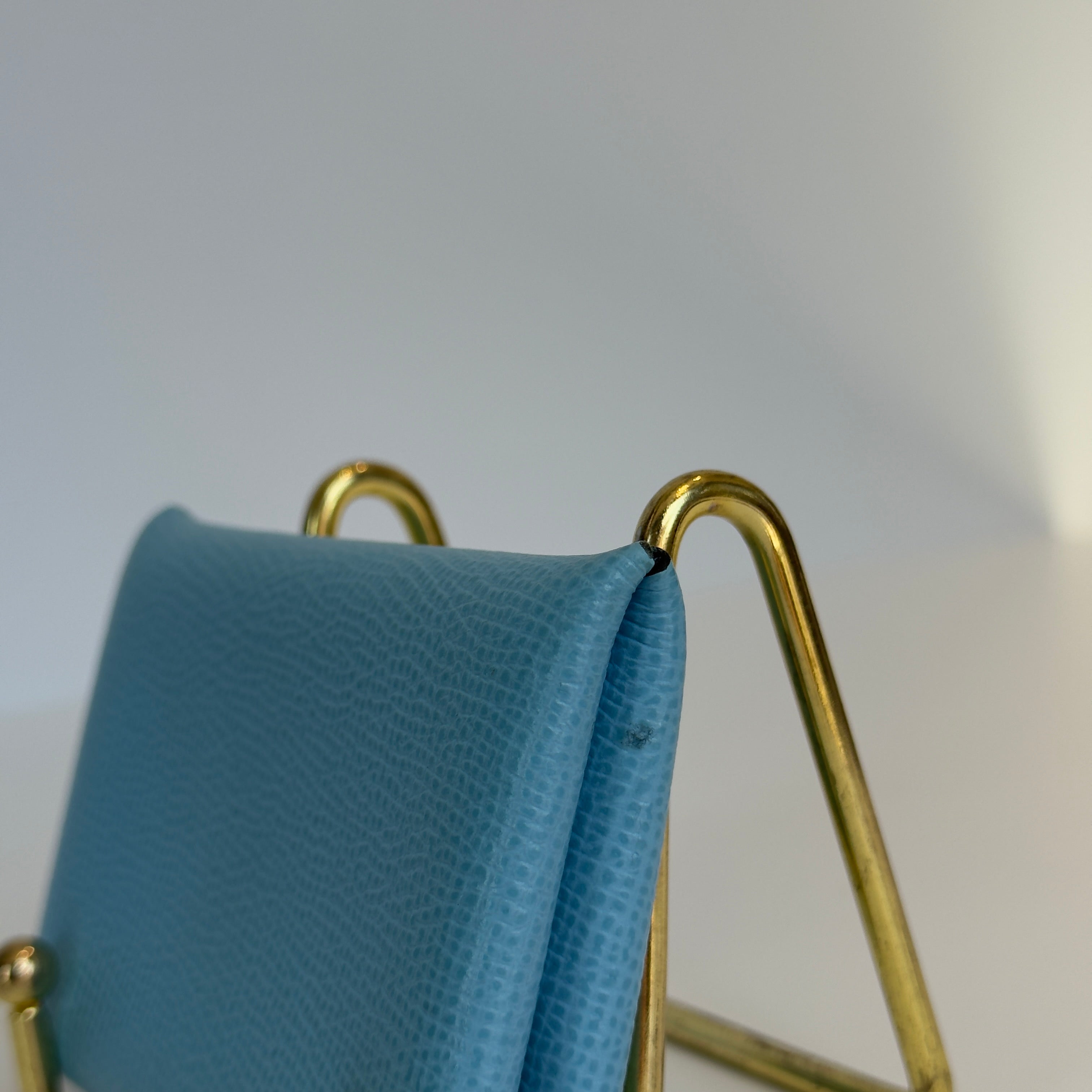 Hermes Blue Calvi Card Holder - Queen May