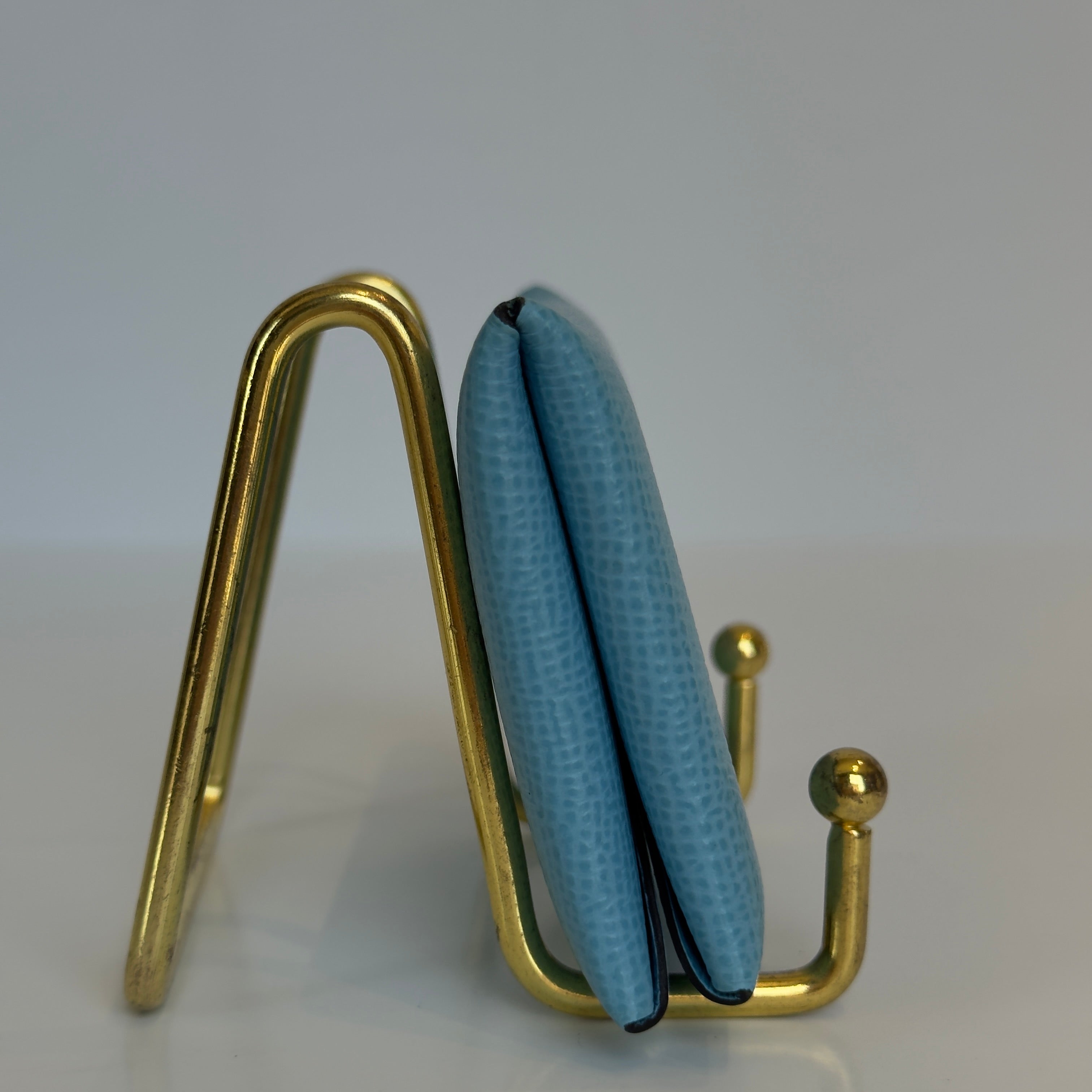 Hermes Blue Calvi Card Holder - Queen May
