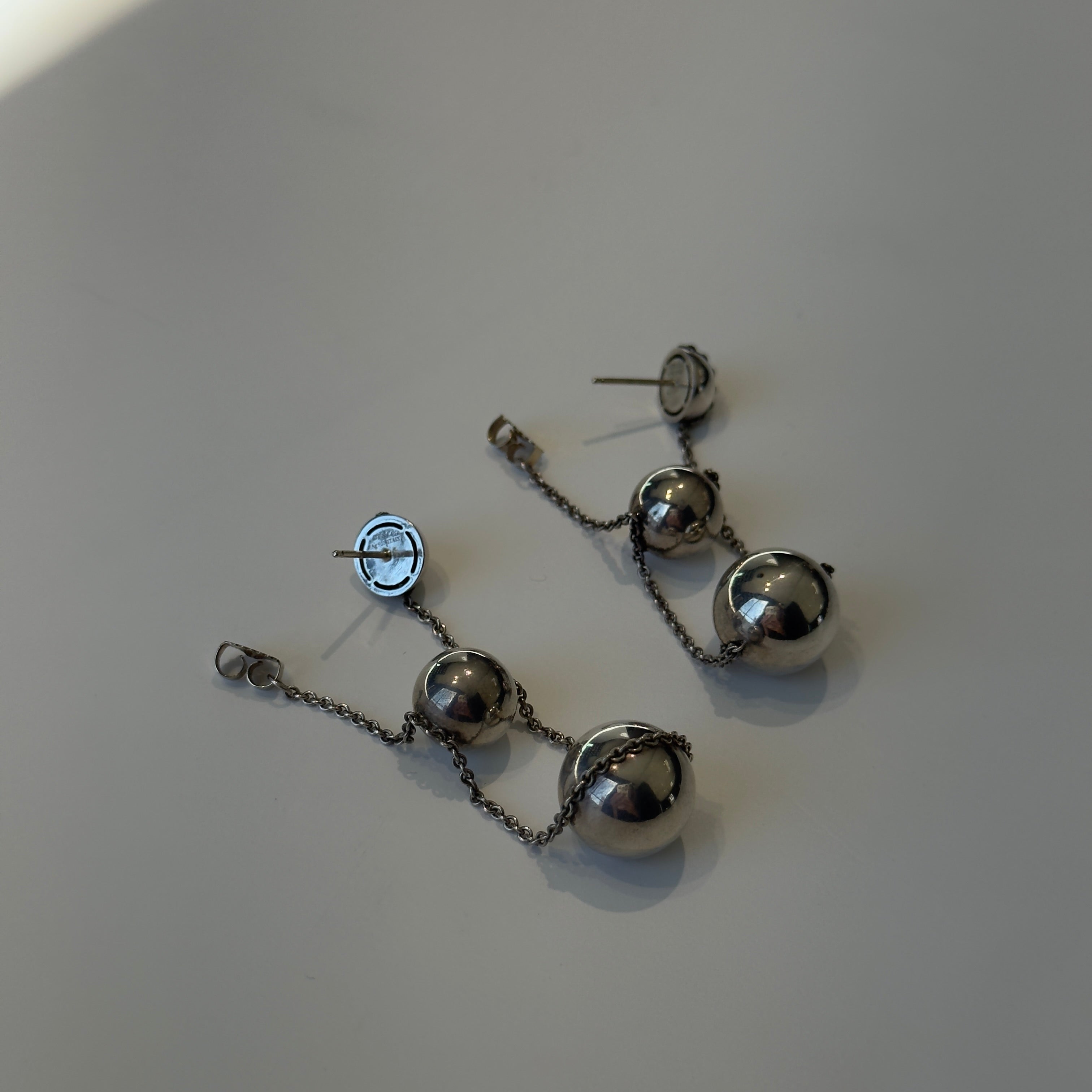 Tiffany and Co Hardware Triple Drop Earrings In Sterling Silver - Queen May