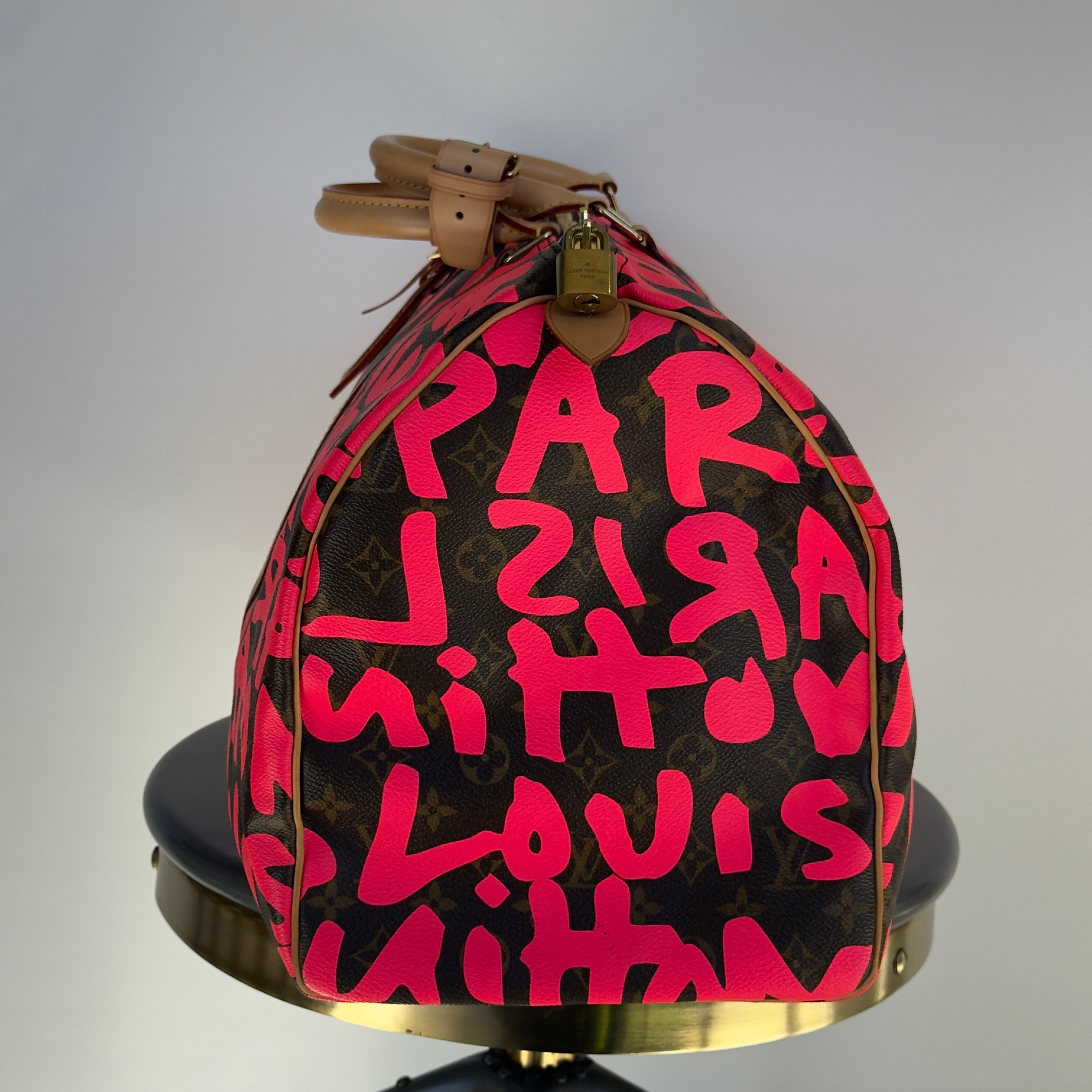 Louis Vuitton Stephen Sprouse Monogram Graffiti Keepall 50 Fuchsia - Queen May