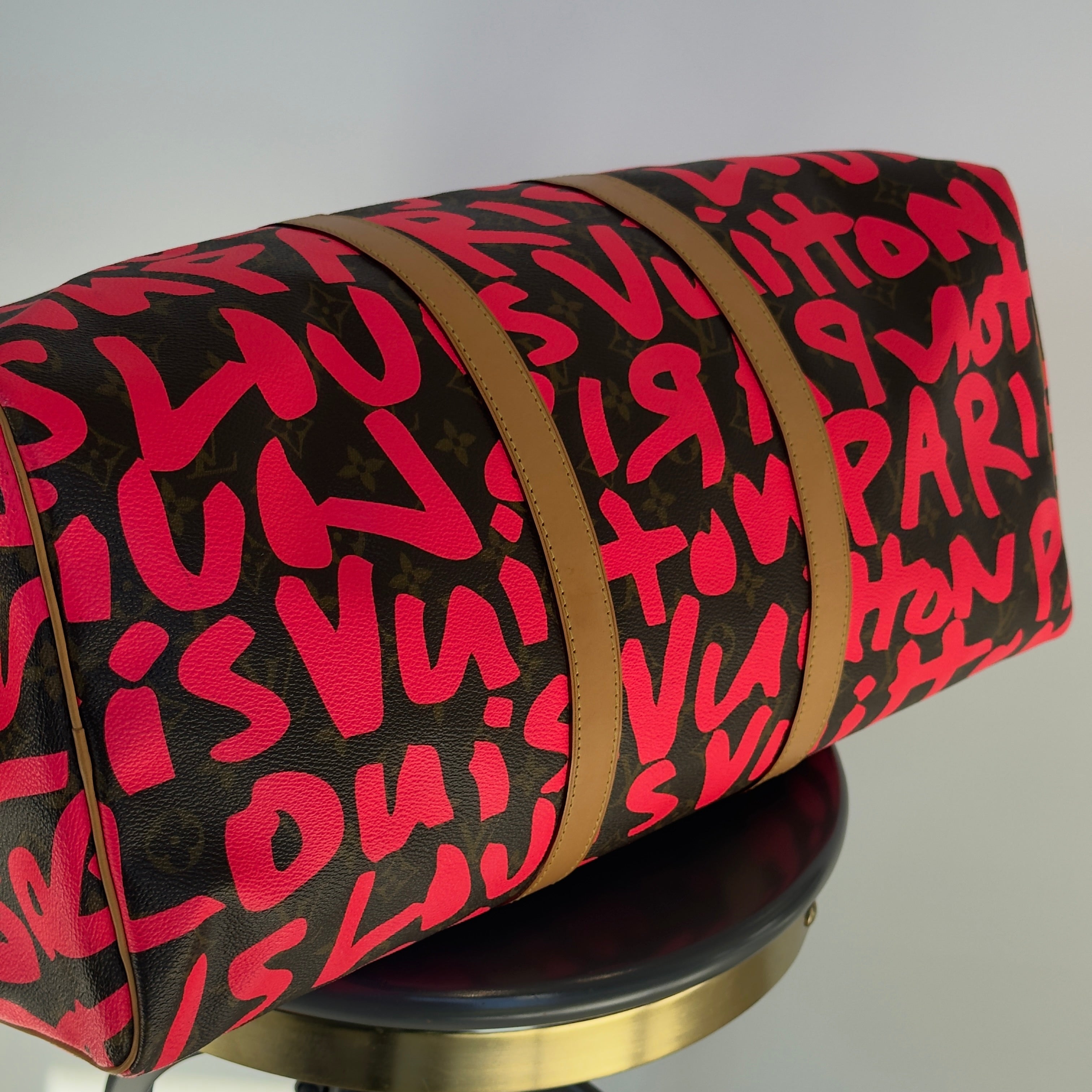 Louis Vuitton Stephen Sprouse Monogram Graffiti Keepall 50 Fuchsia - Queen May