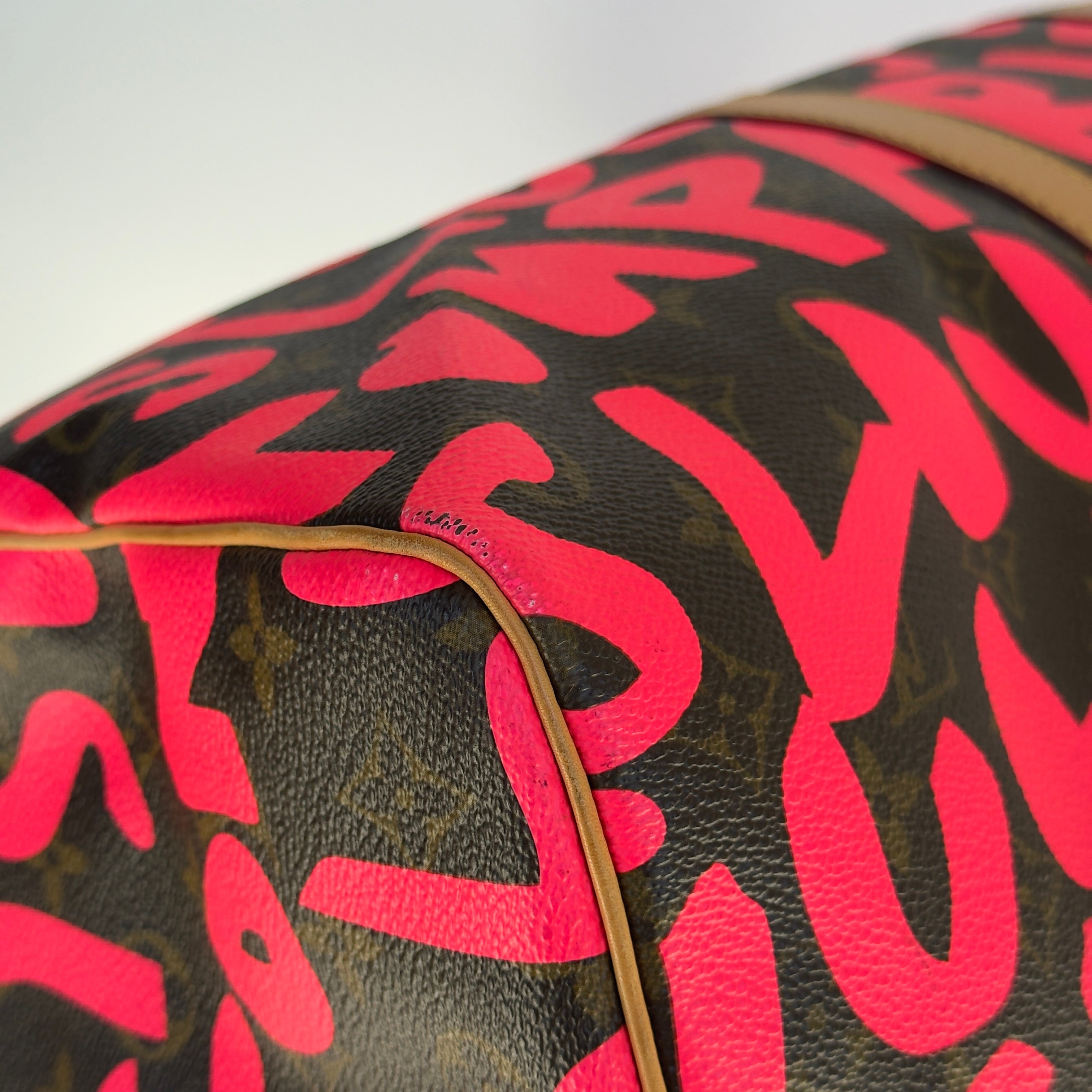 Louis Vuitton Stephen Sprouse Monogram Graffiti Keepall 50 Fuchsia - Queen May