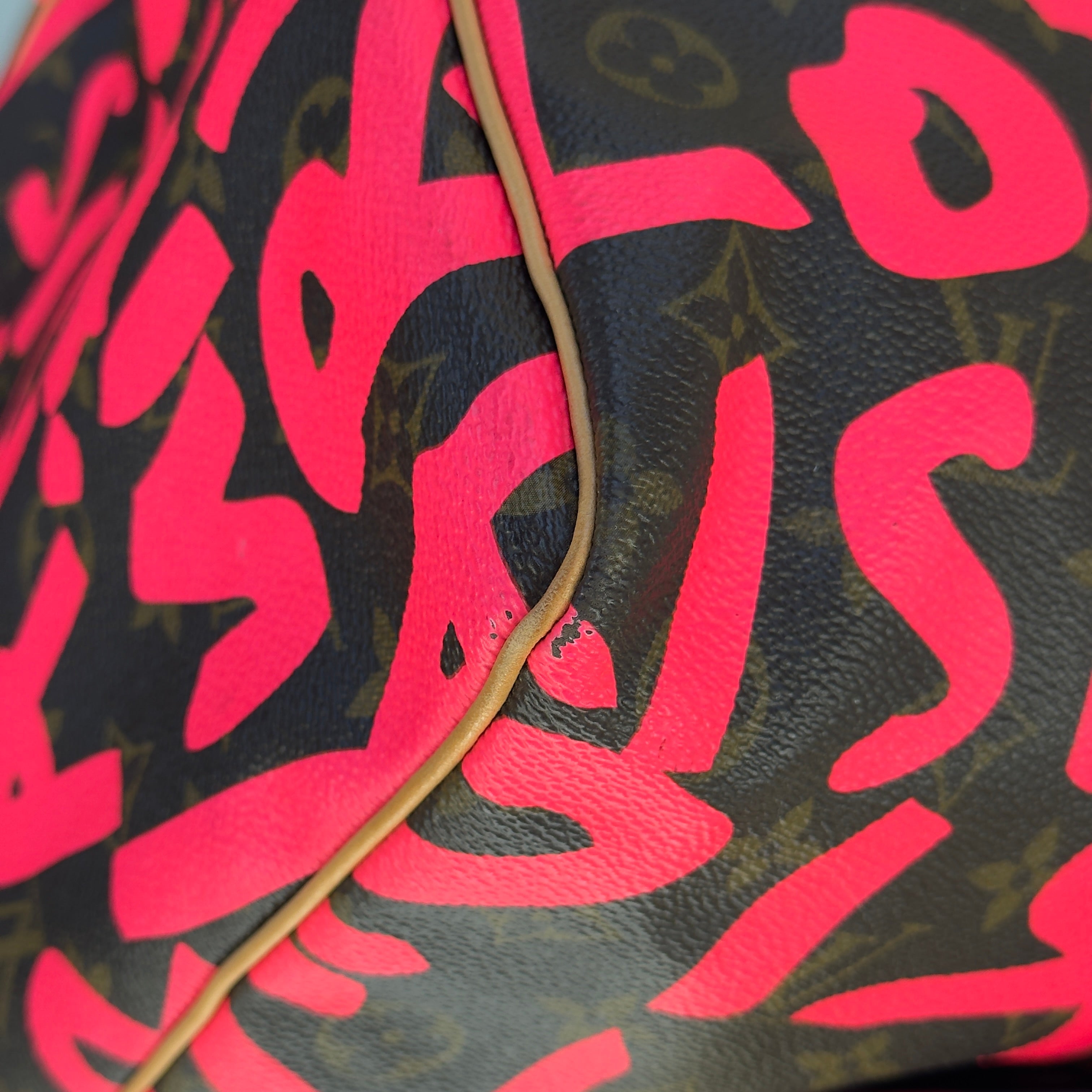 Louis Vuitton Stephen Sprouse Monogram Graffiti Keepall 50 Fuchsia - Queen May