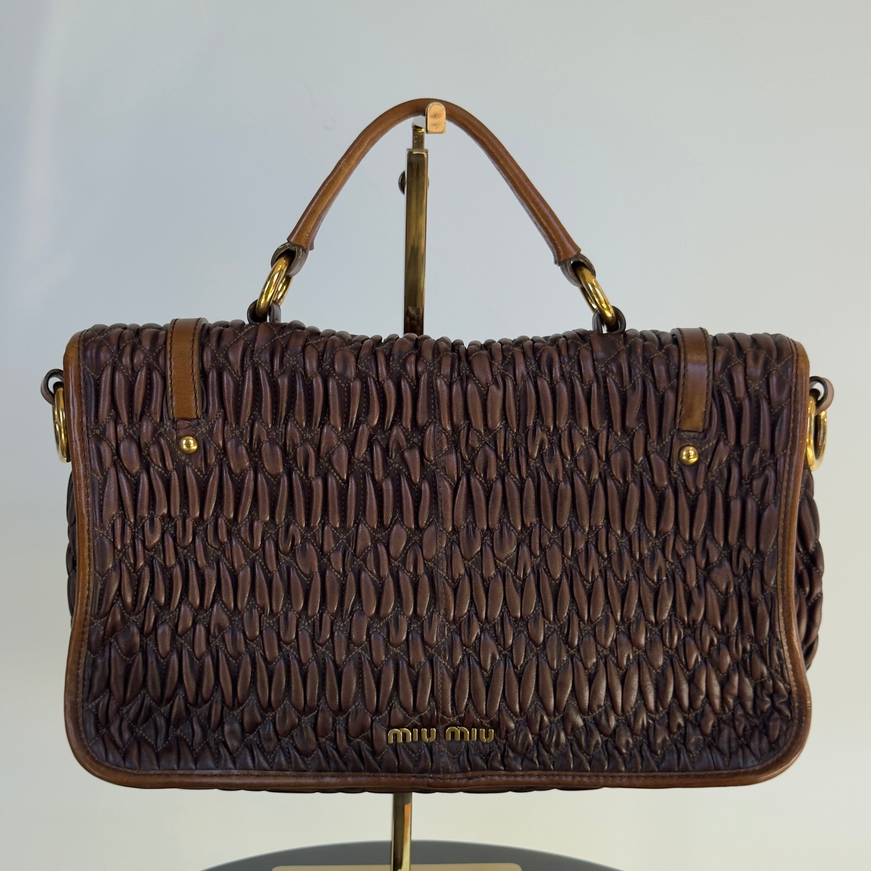 Miu Miu Matelasse Leather Satchel - Queen May