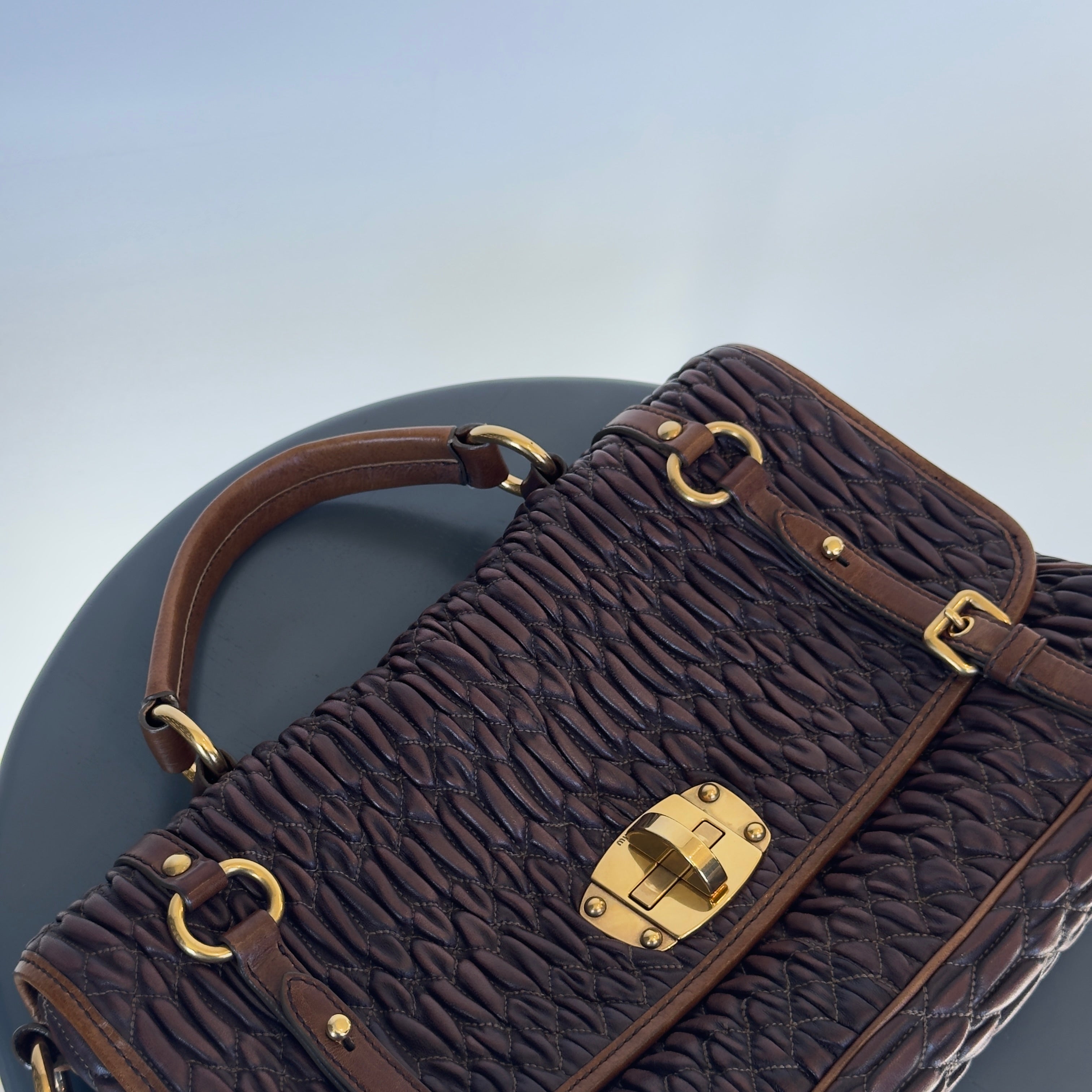 Miu Miu Matelasse Leather Satchel - Queen May
