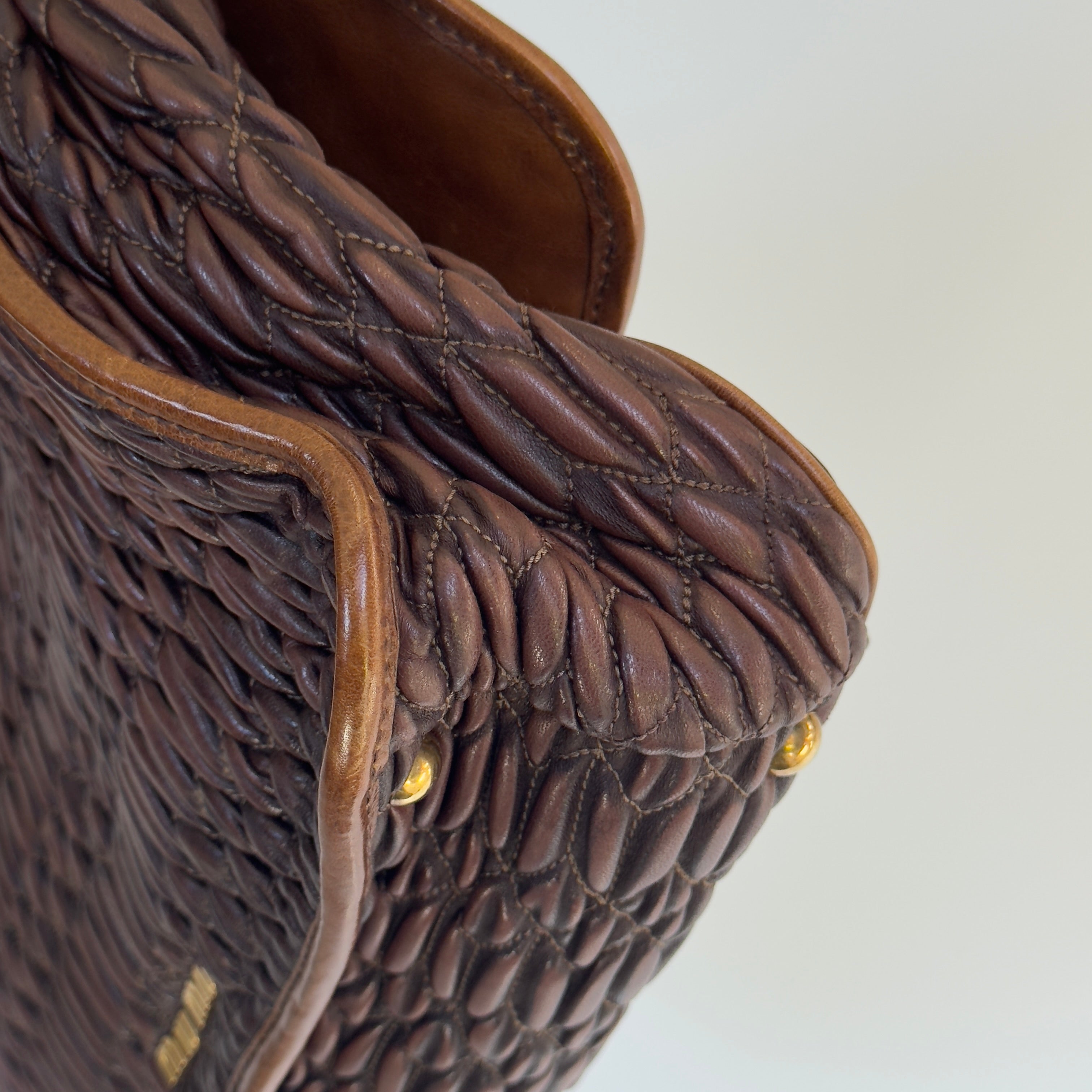 Miu Miu Matelasse Leather Satchel - Queen May