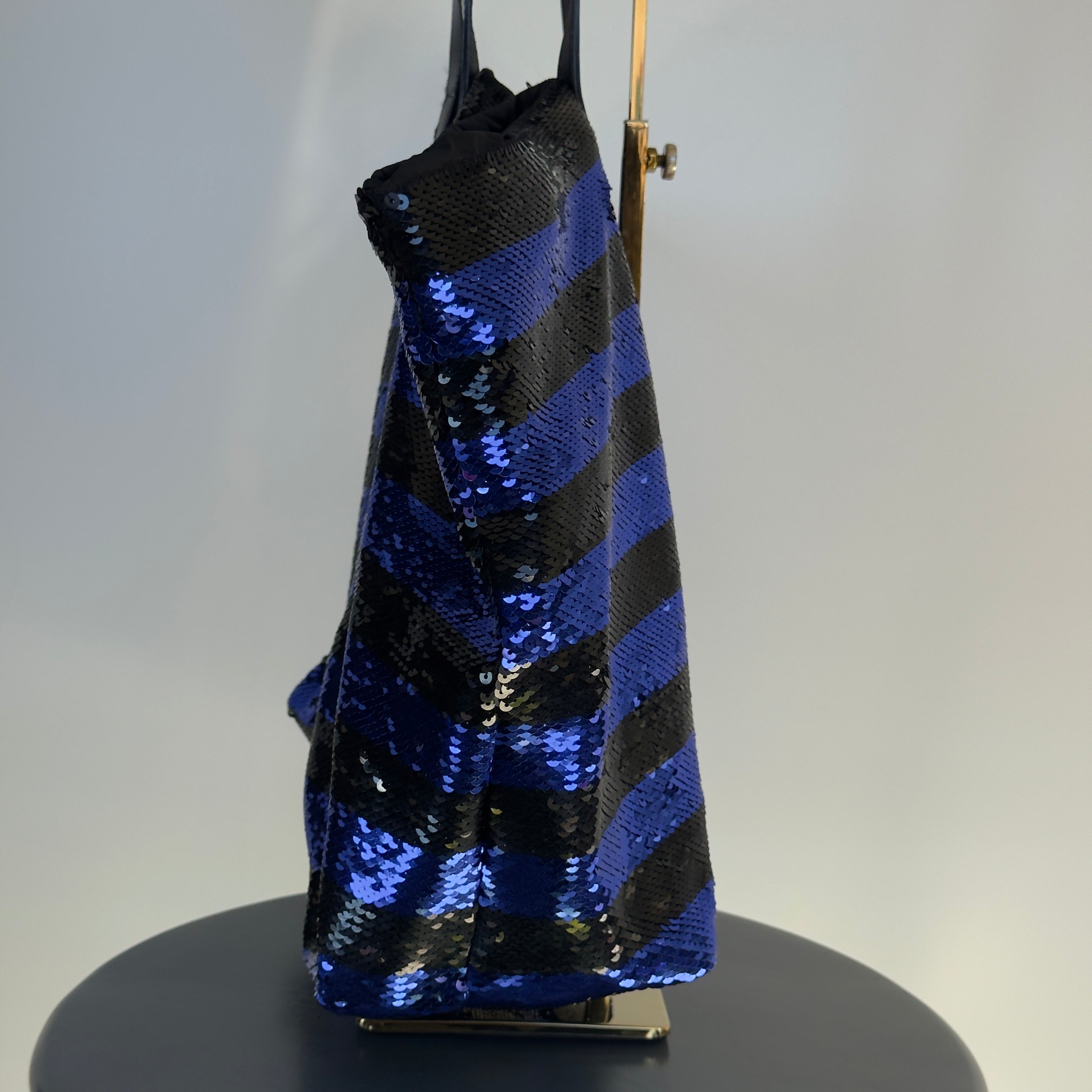 Prada Purple and Black Sequin Tote - Queen May