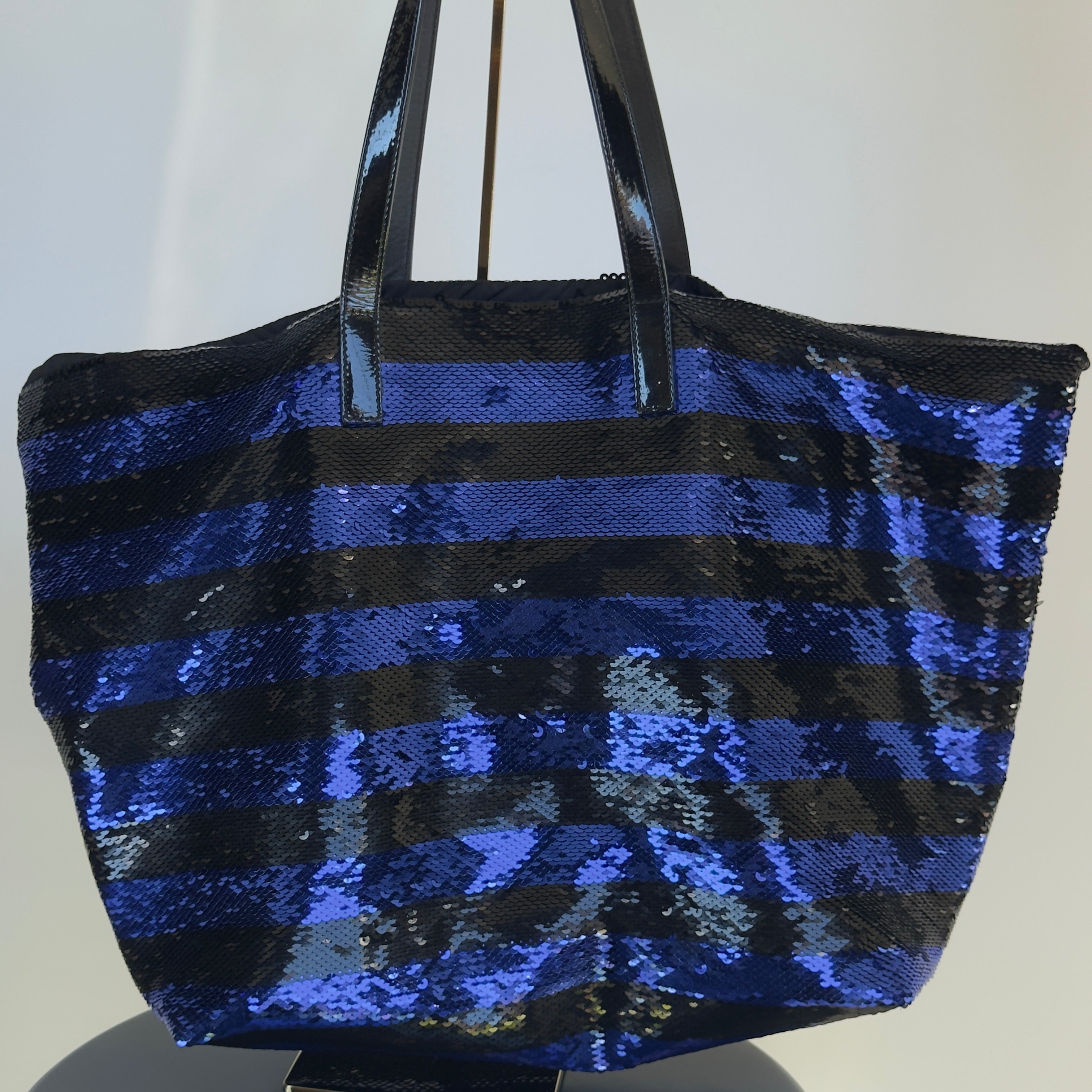 Prada Purple and Black Sequin Tote - Queen May