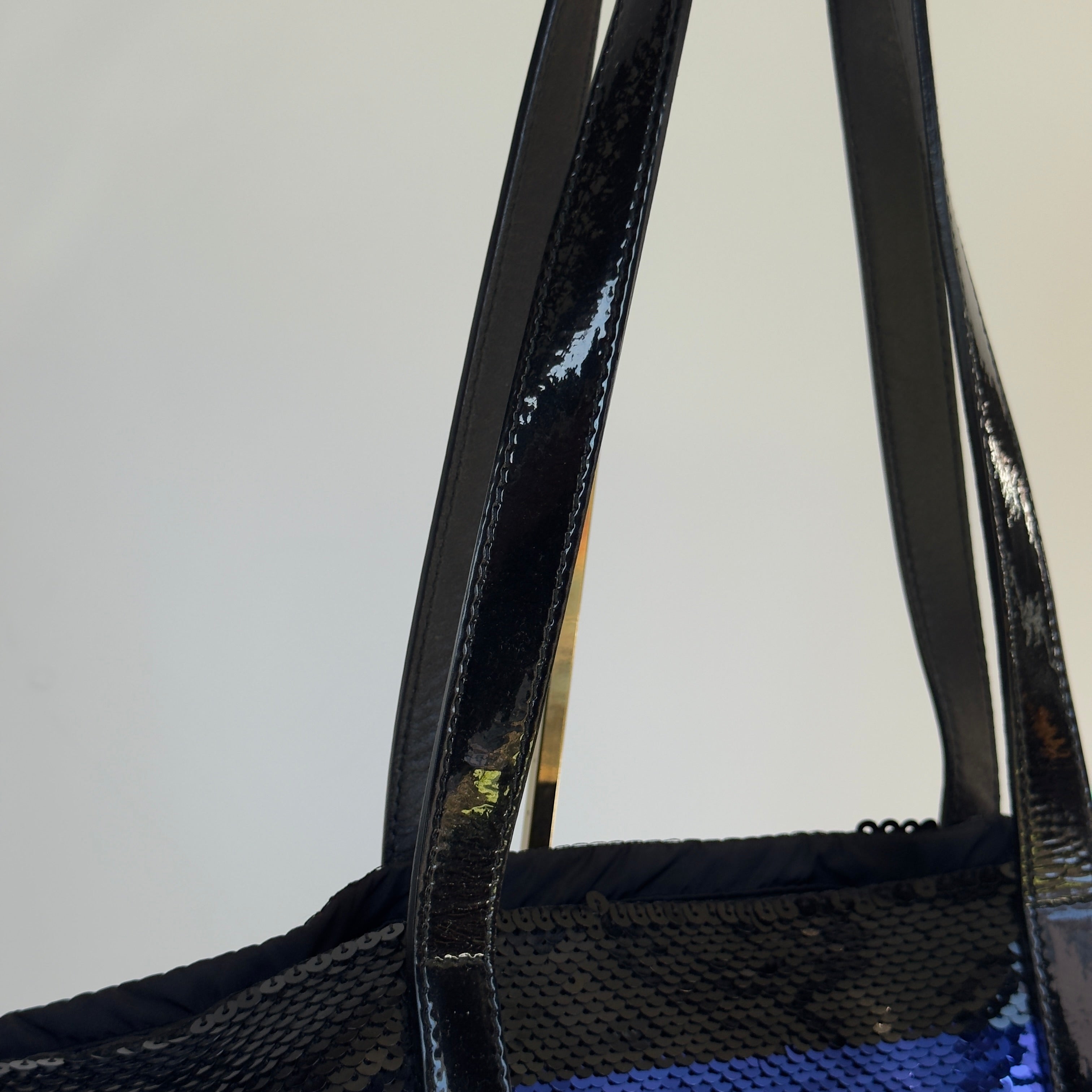 Prada Purple and Black Sequin Tote - Queen May