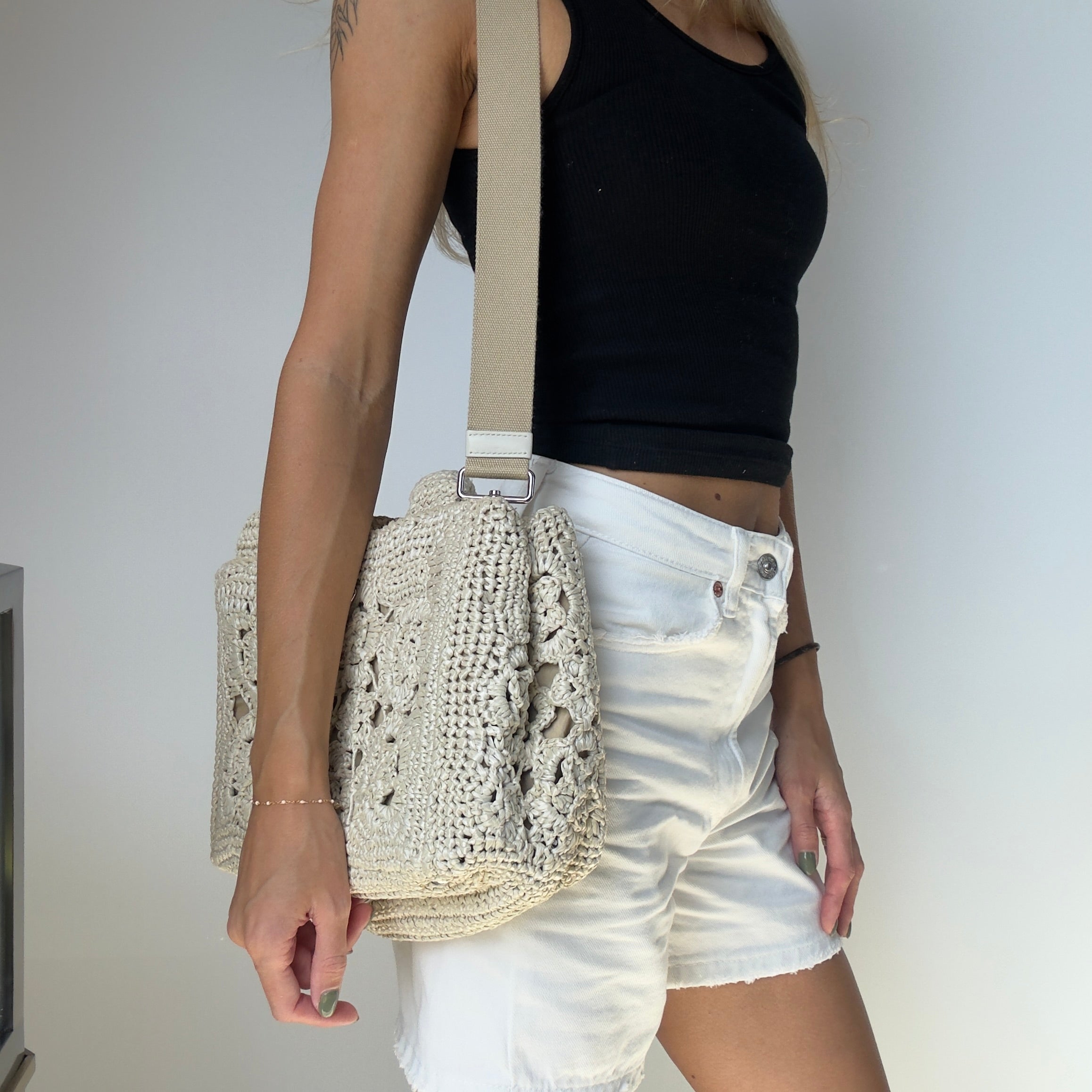 Prada Canapa Raffia Tote - Queen May