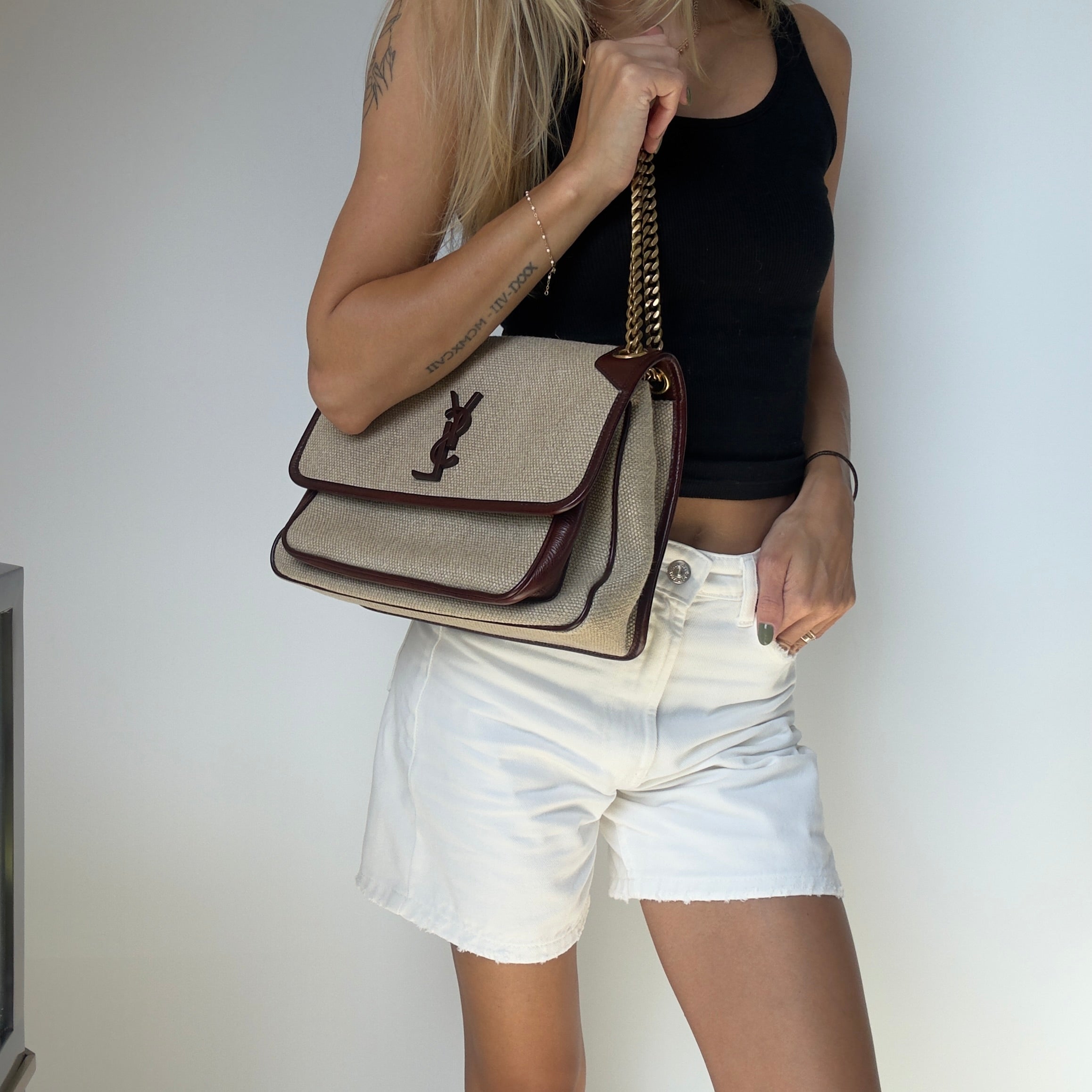 Saint Laurent Canvas Niki Medium - Queen May