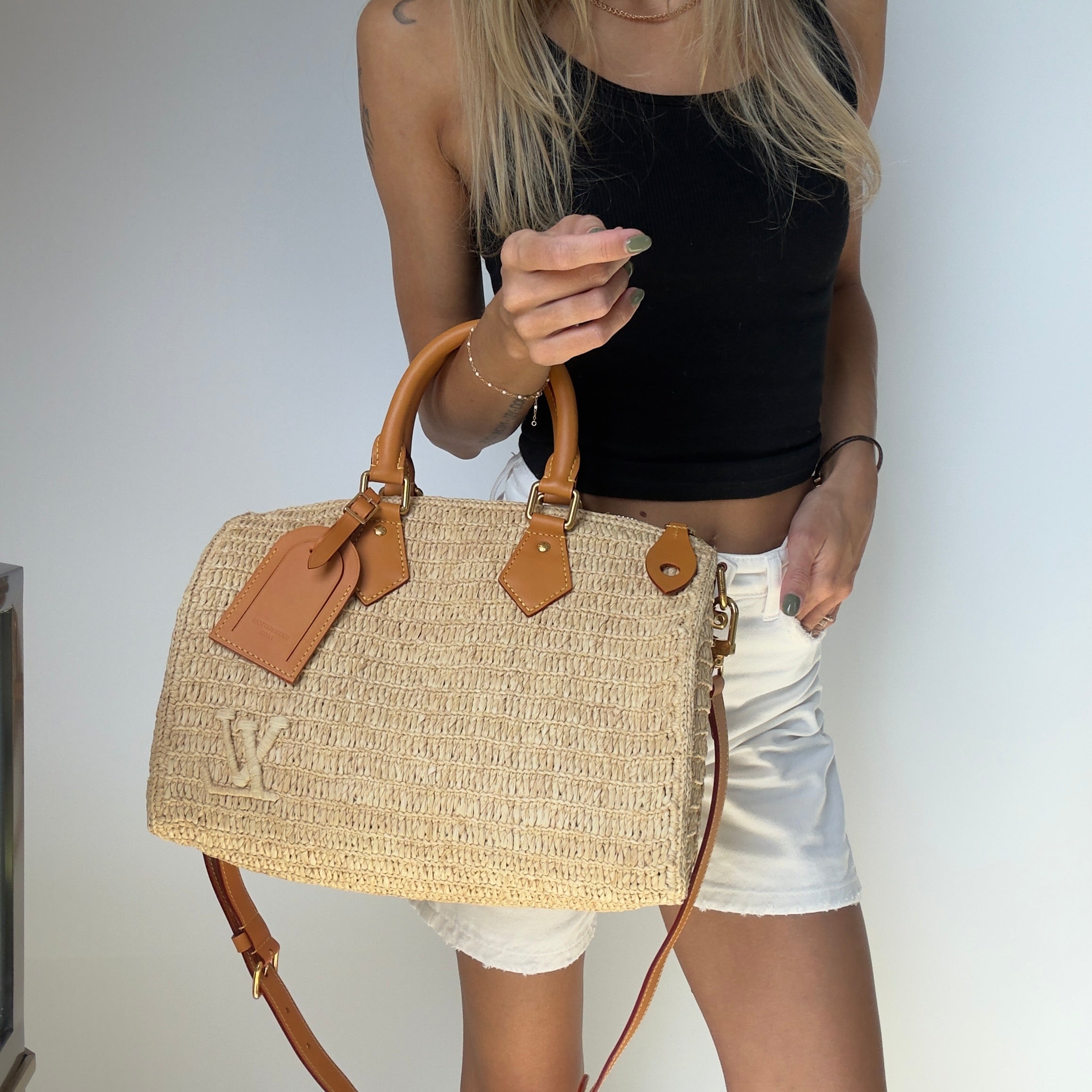 Louis Vuitton Speedy 30 Bandoulière Raffia - Queen May