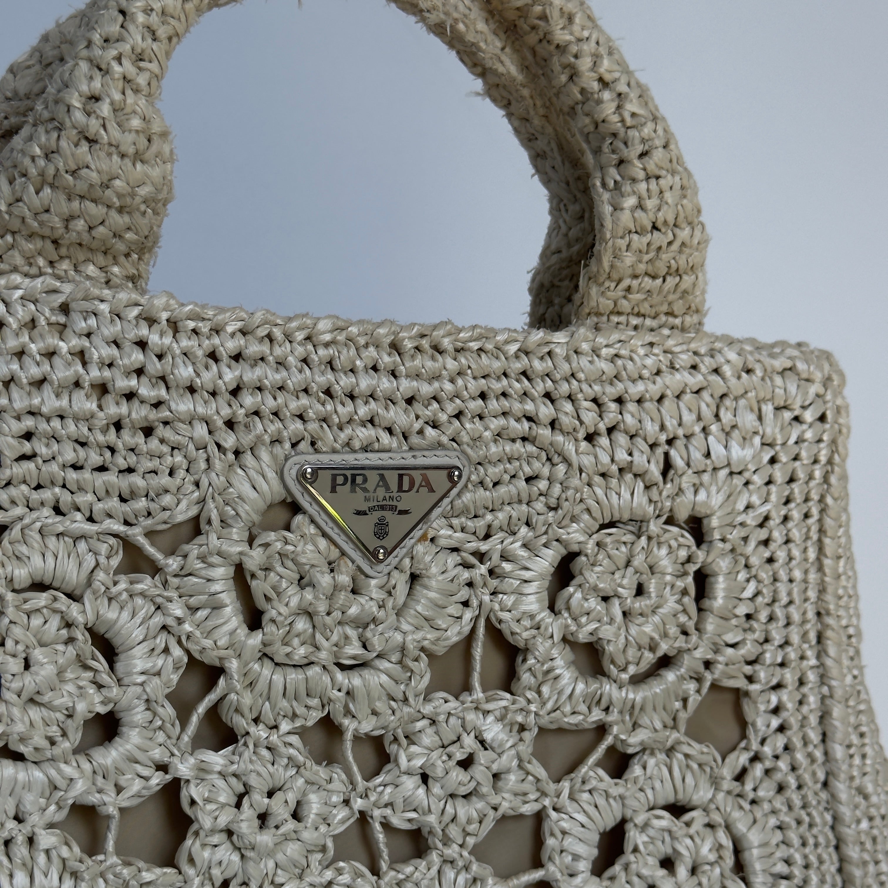 Prada Canapa Raffia Tote - Queen May