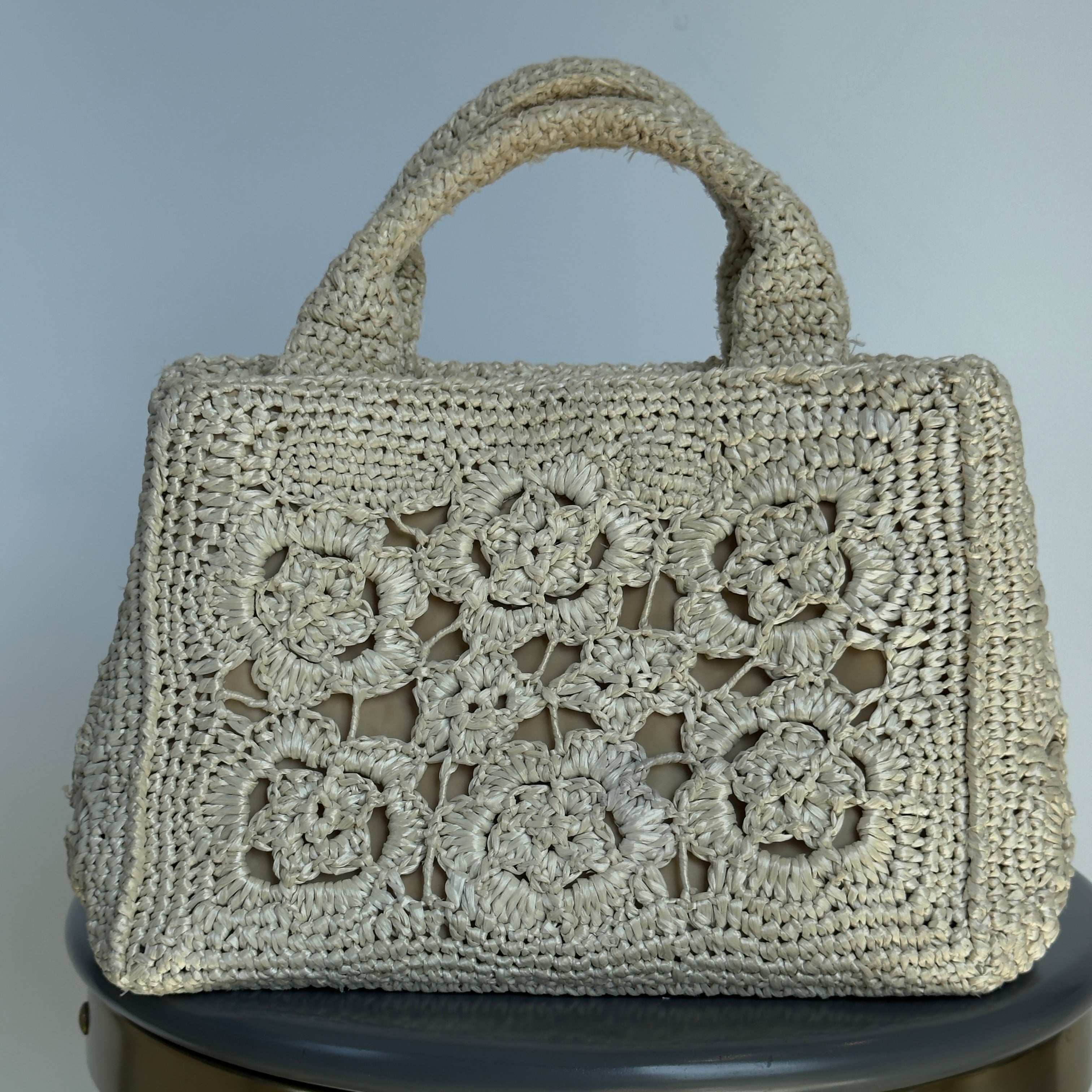 Prada Canapa Raffia Tote - Queen May