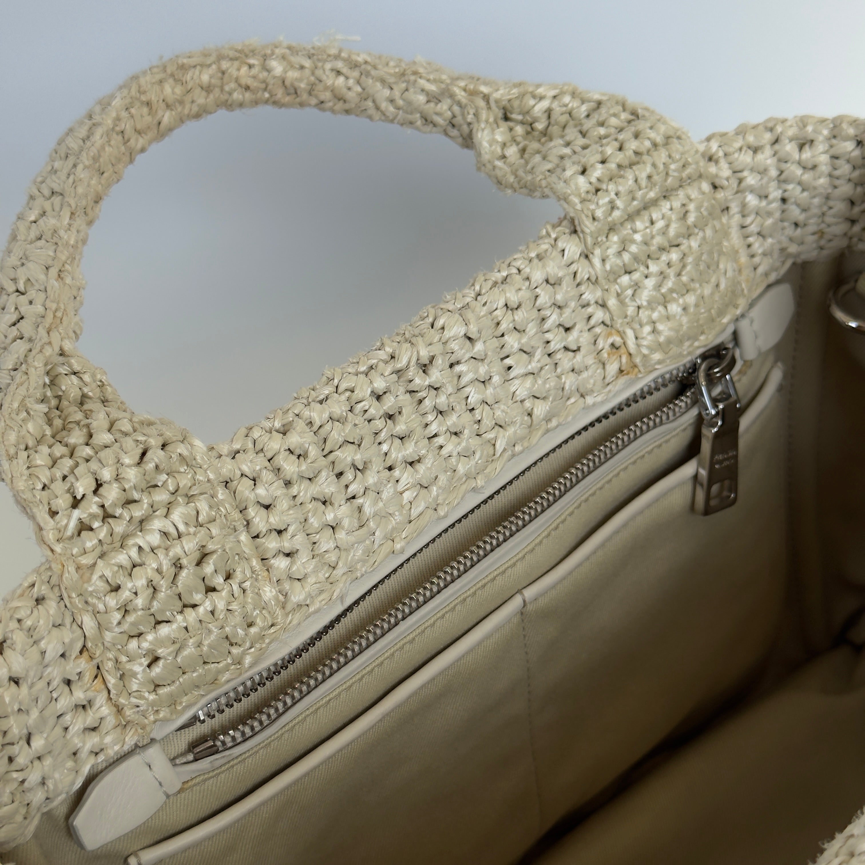 Prada Canapa Raffia Tote - Queen May