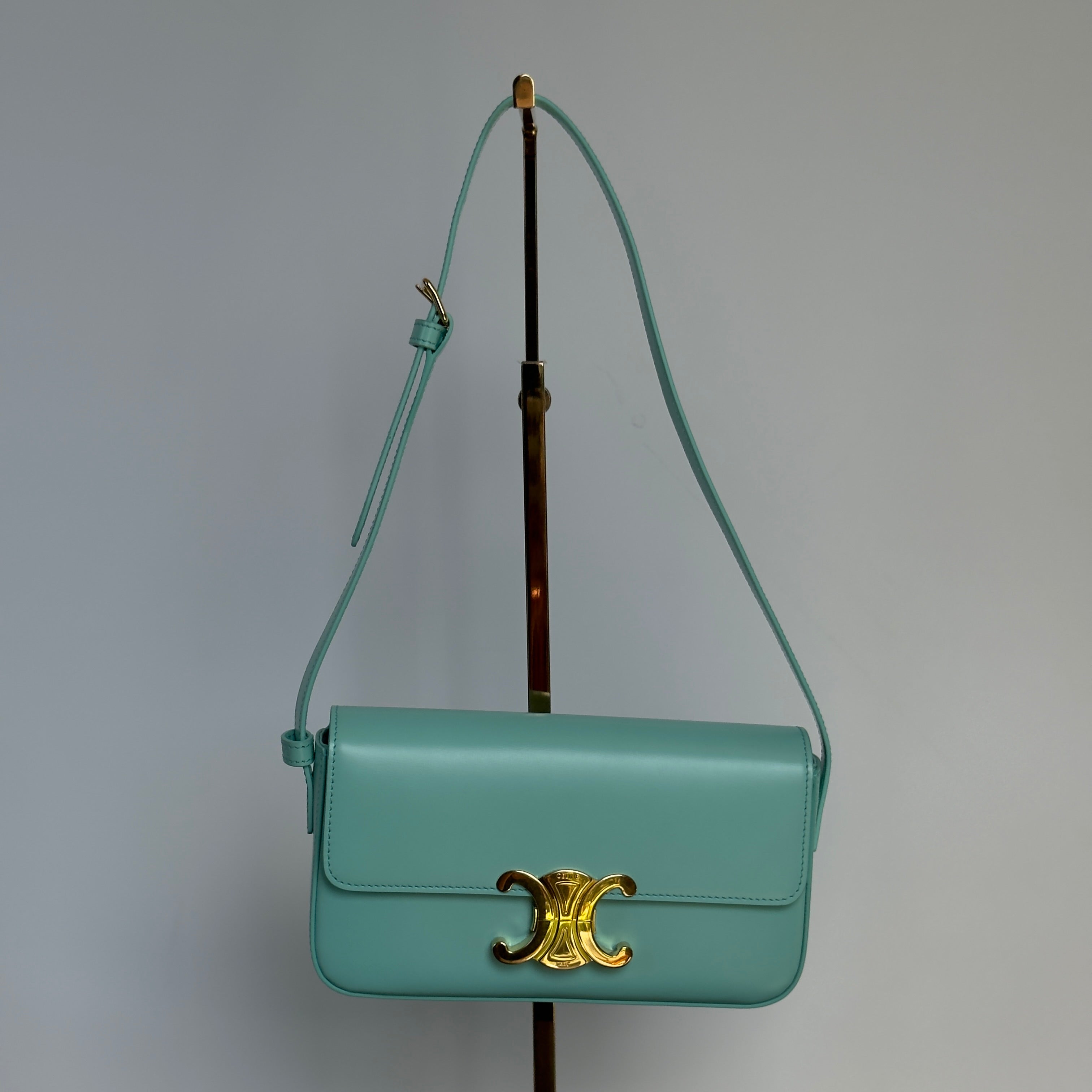Celine Shoulder Bag Claude in Turquoise - Queen May