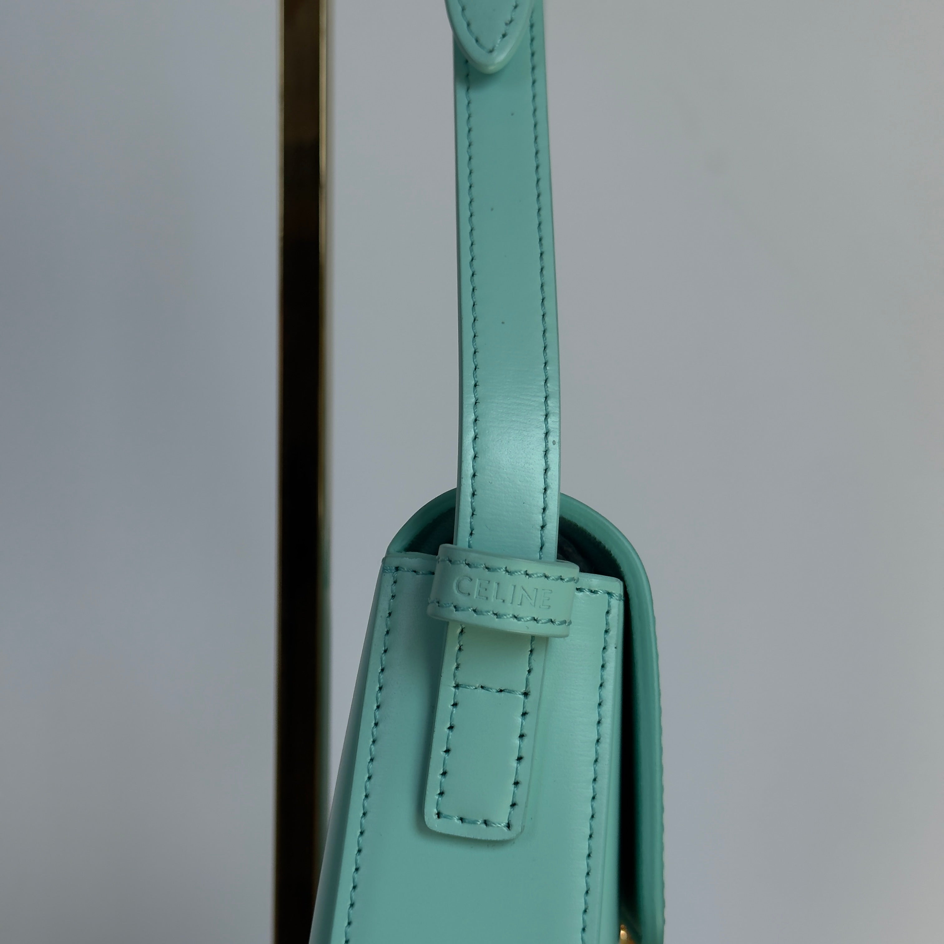 Celine Shoulder Bag Claude in Turquoise - Queen May
