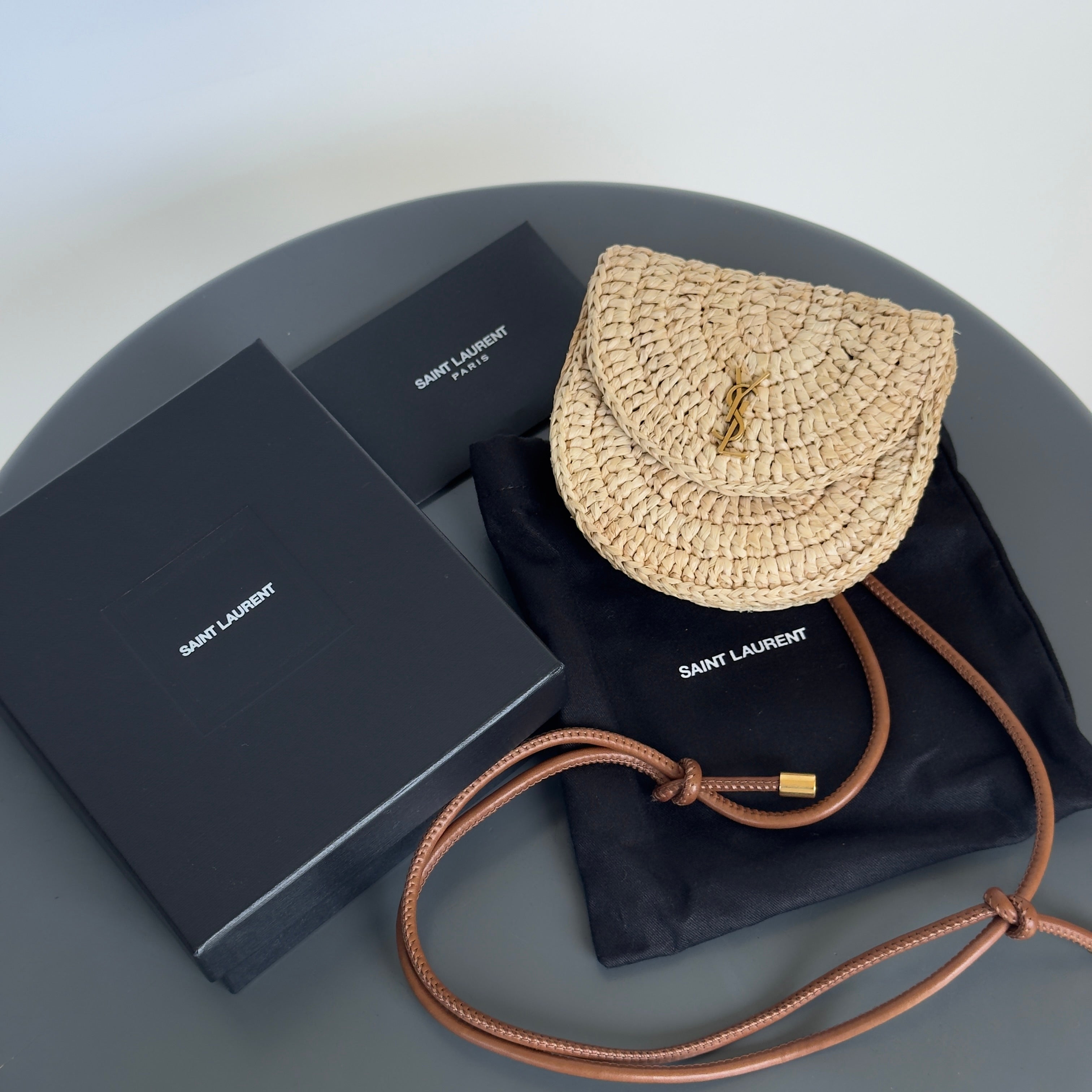 Saint Laurent Raffia Micro Cassandre - Queen May