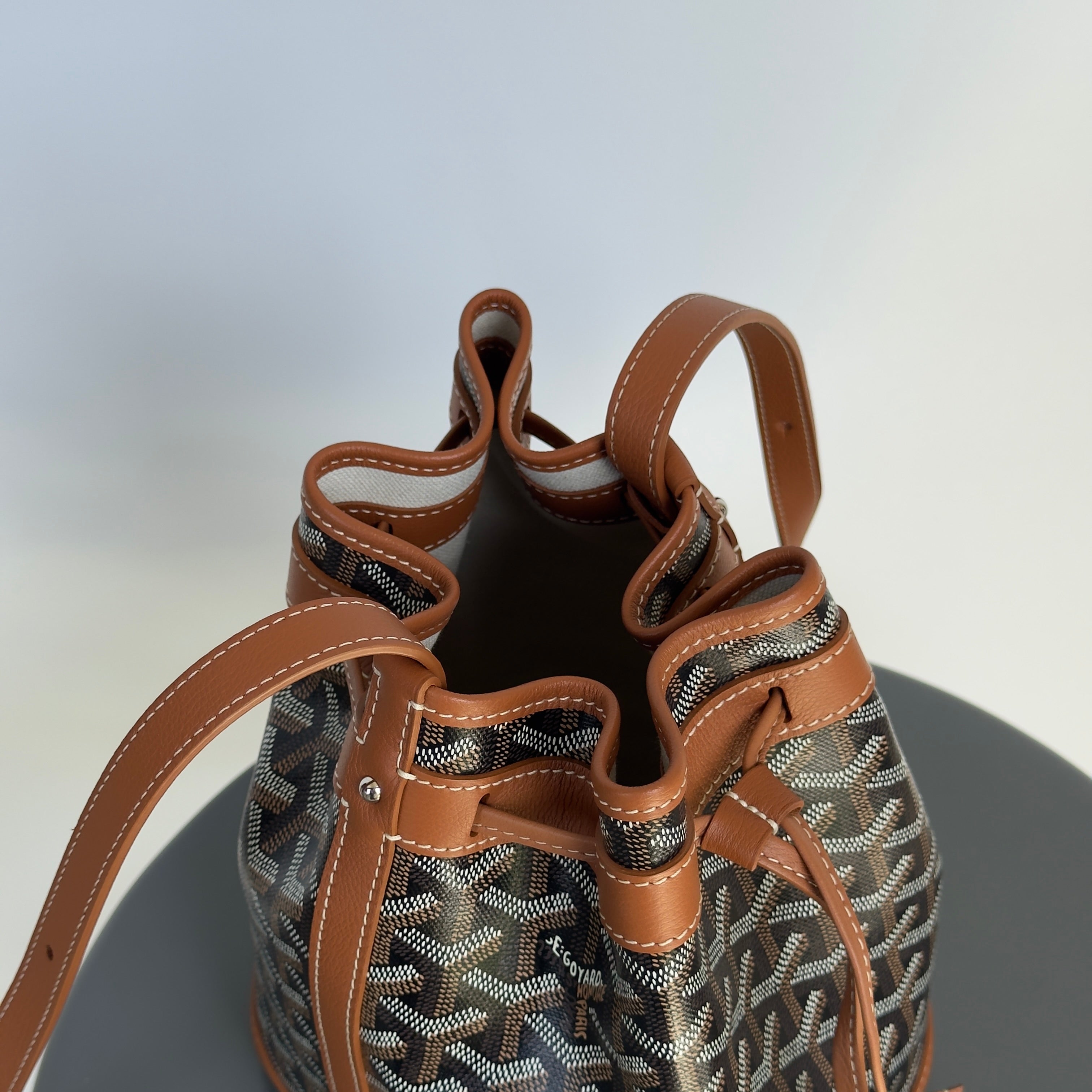 Goyard Petit Flot Bucket Bag Black & Tan - Queen May