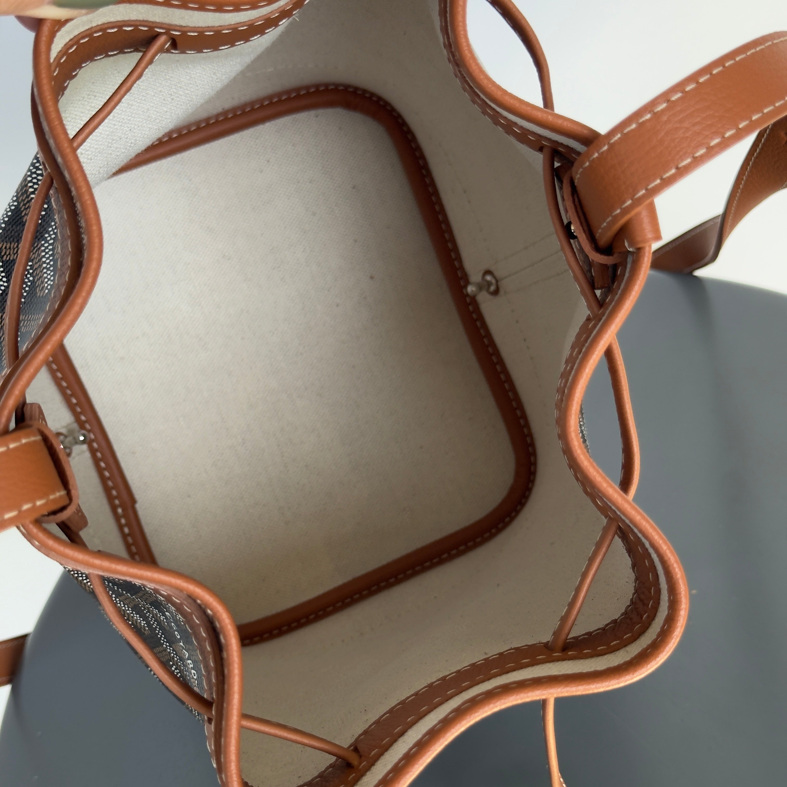 Goyard Petit Flot Bucket Bag Black & Tan - Queen May
