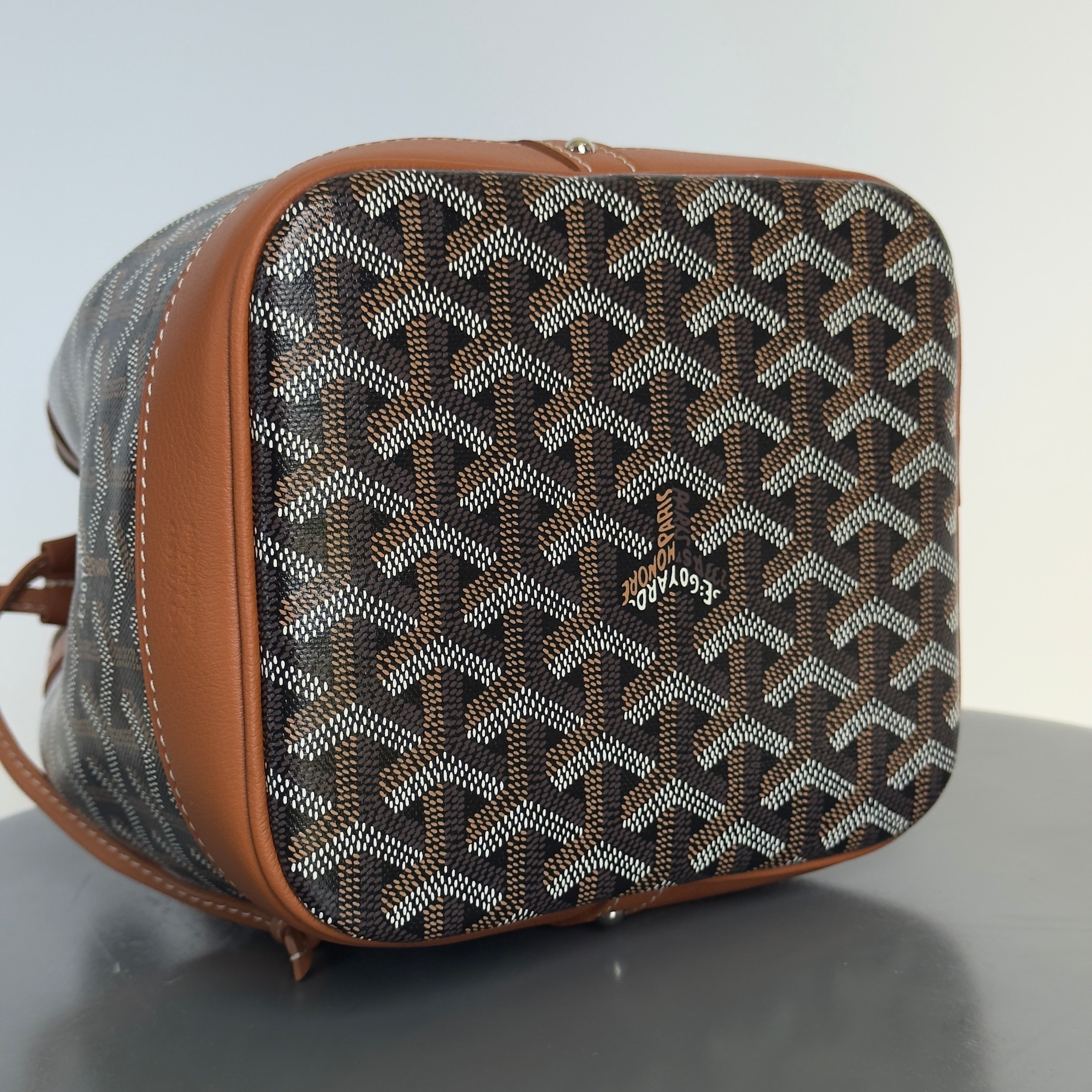 Goyard Petit Flot Bucket Bag Black & Tan - Queen May