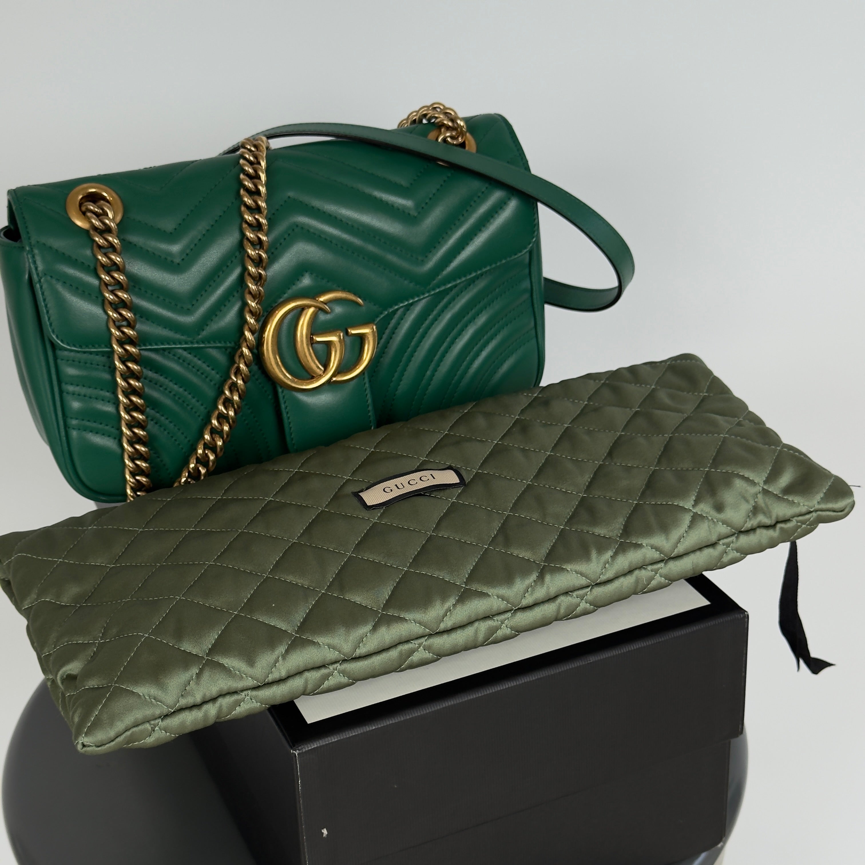 Gucci Double G Marmont Medium Green - Queen May