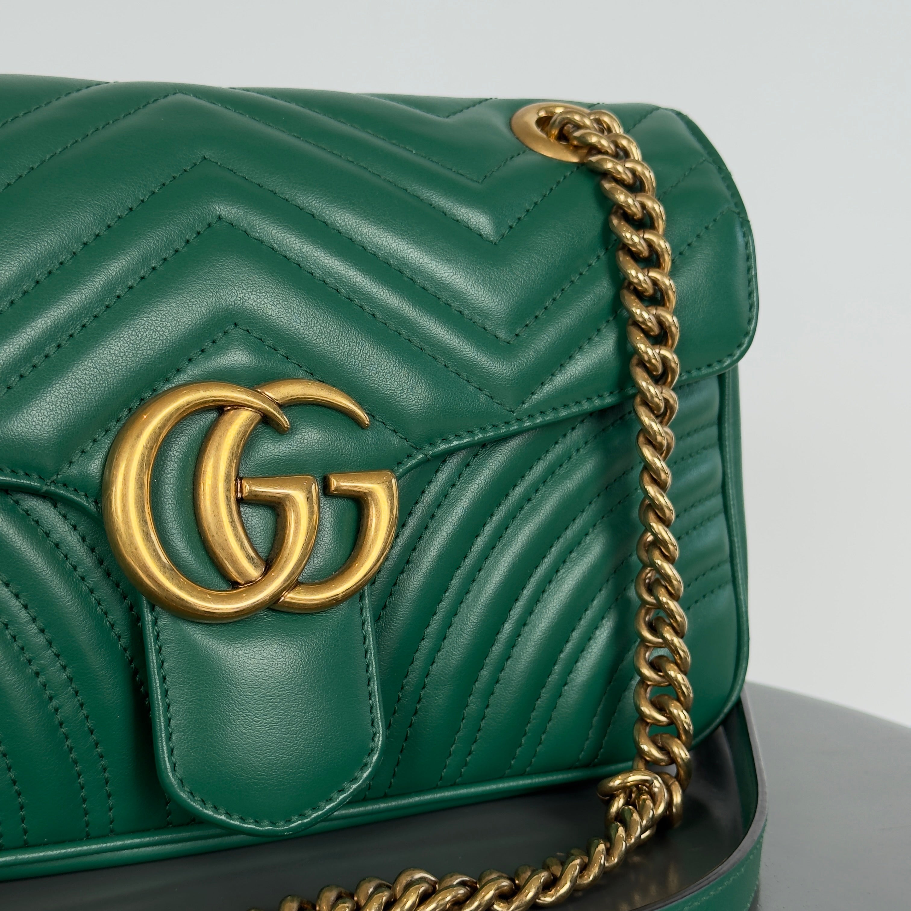 Gucci Double G Marmont Medium Green - Queen May