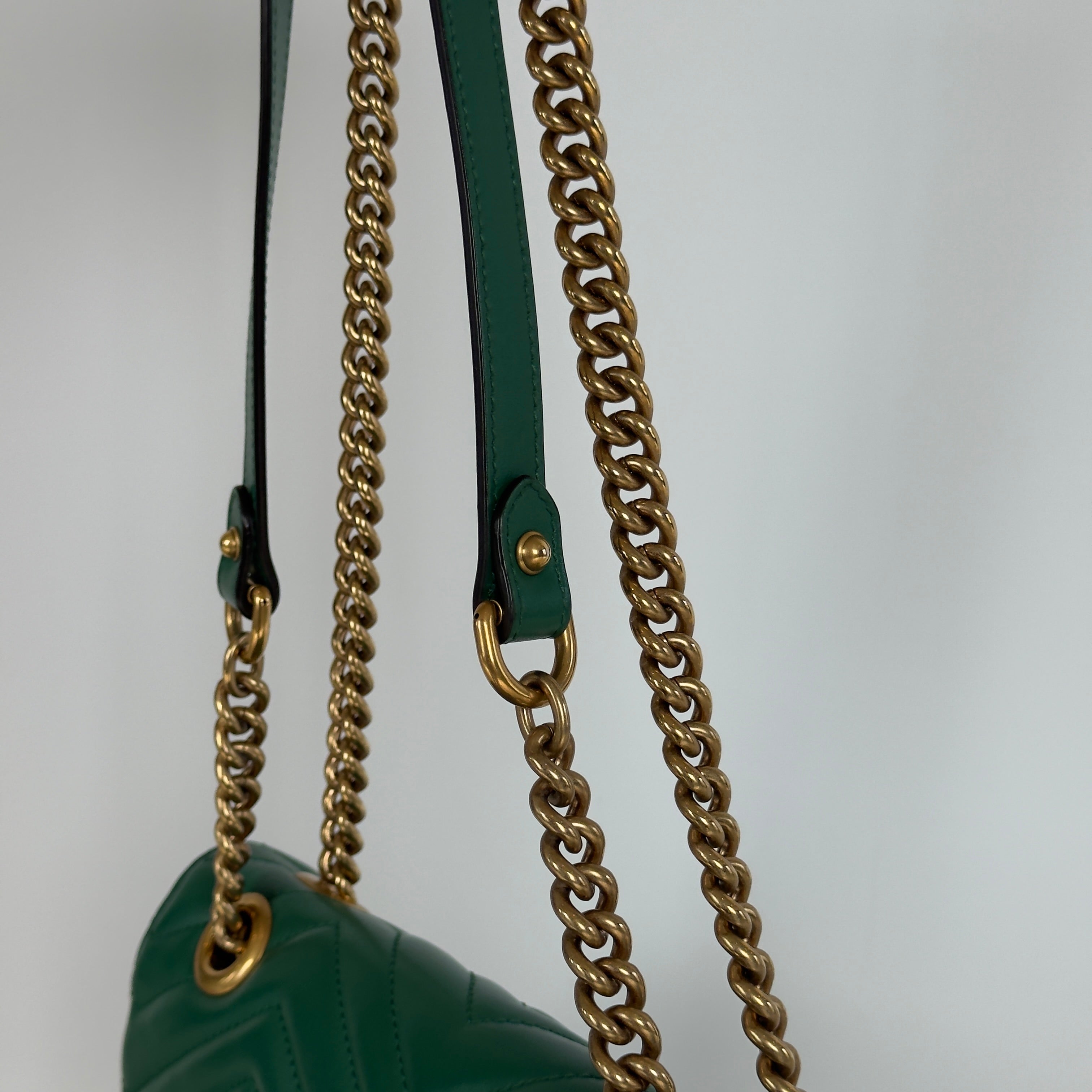 Gucci Double G Marmont Medium Green - Queen May