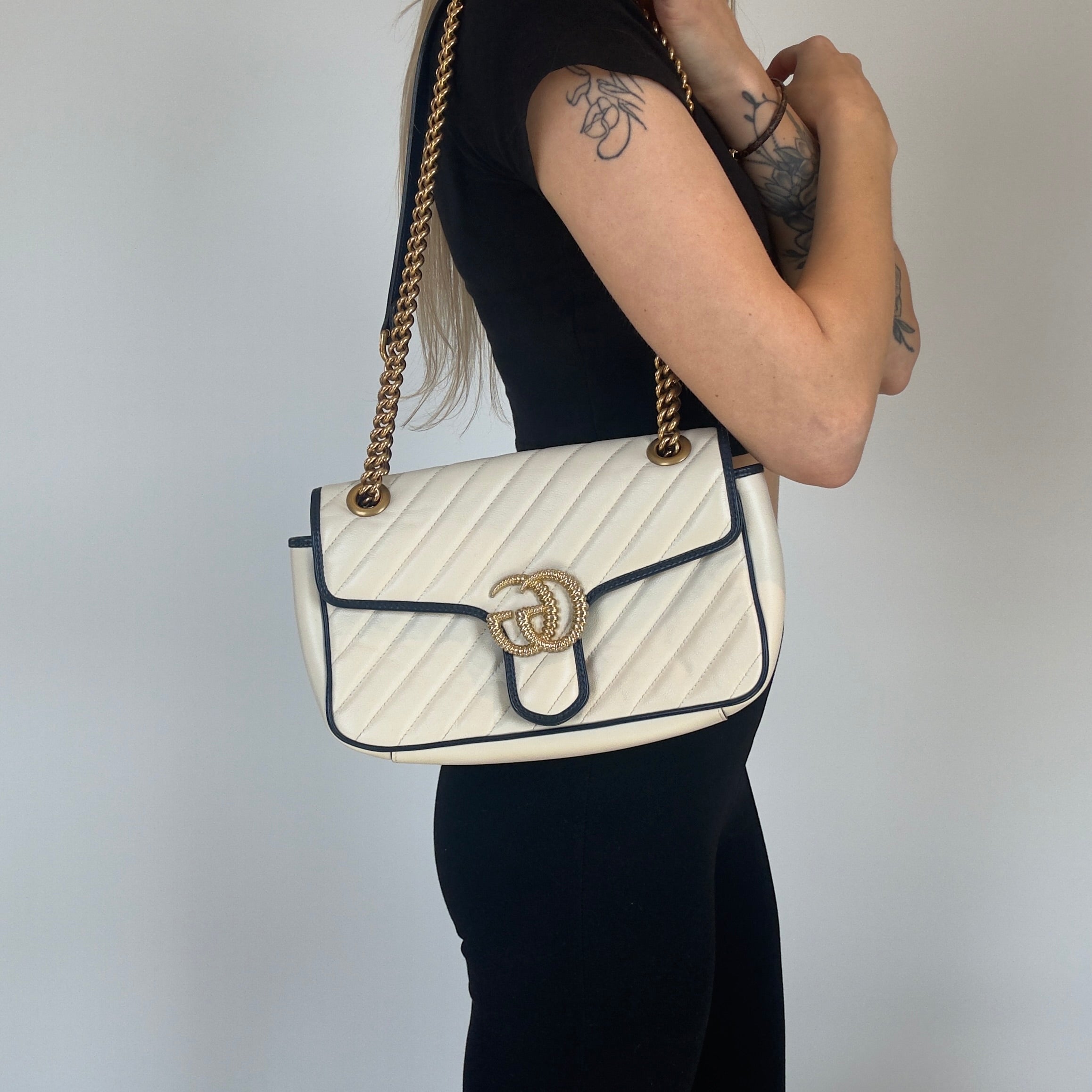 Gucci Vintage Effect Marmont - Queen May